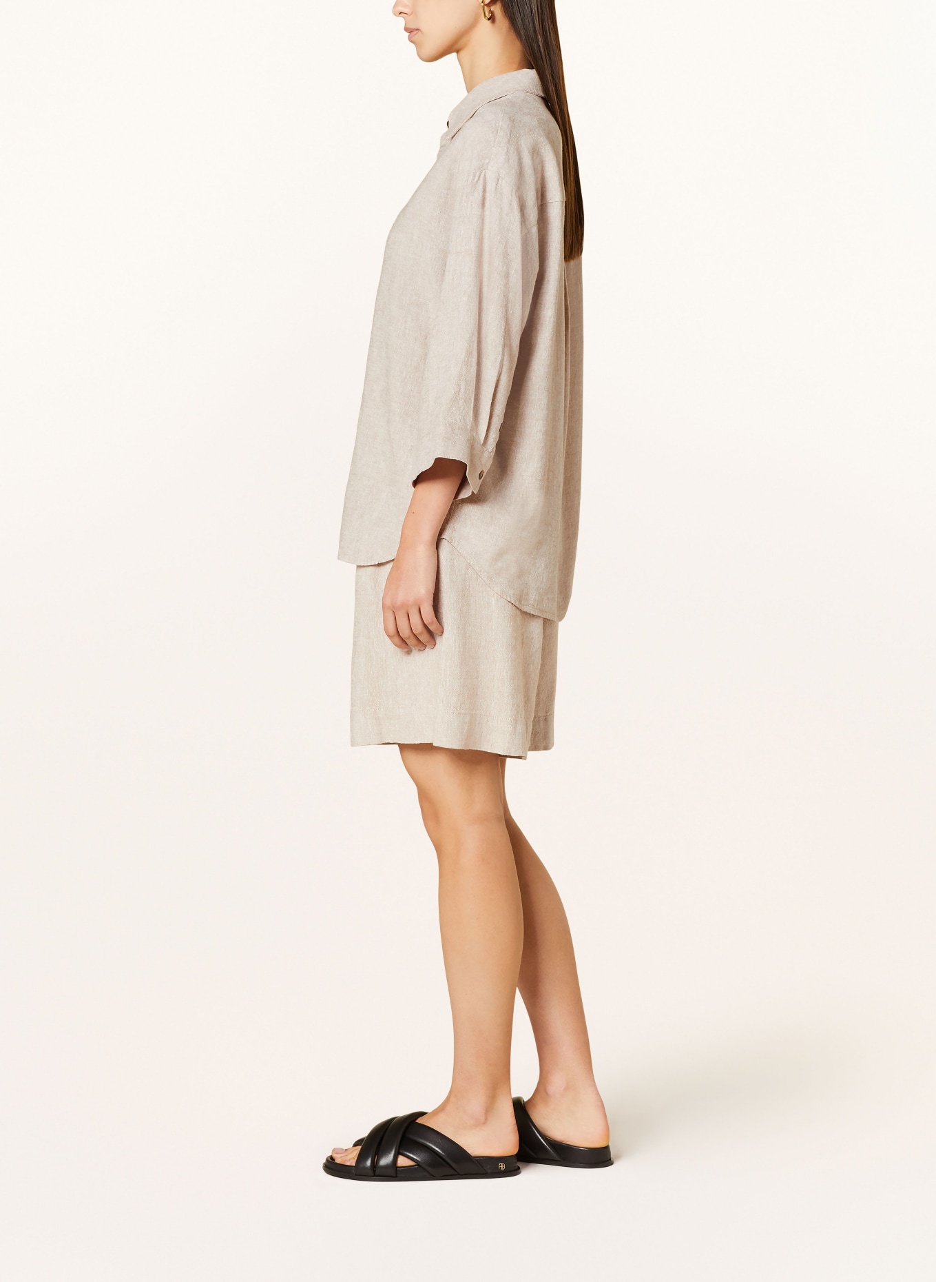 MSCH COPENHAGEN Shorts MSCHJOVENE GINIA with linen, Color: BEIGE (Image 4)