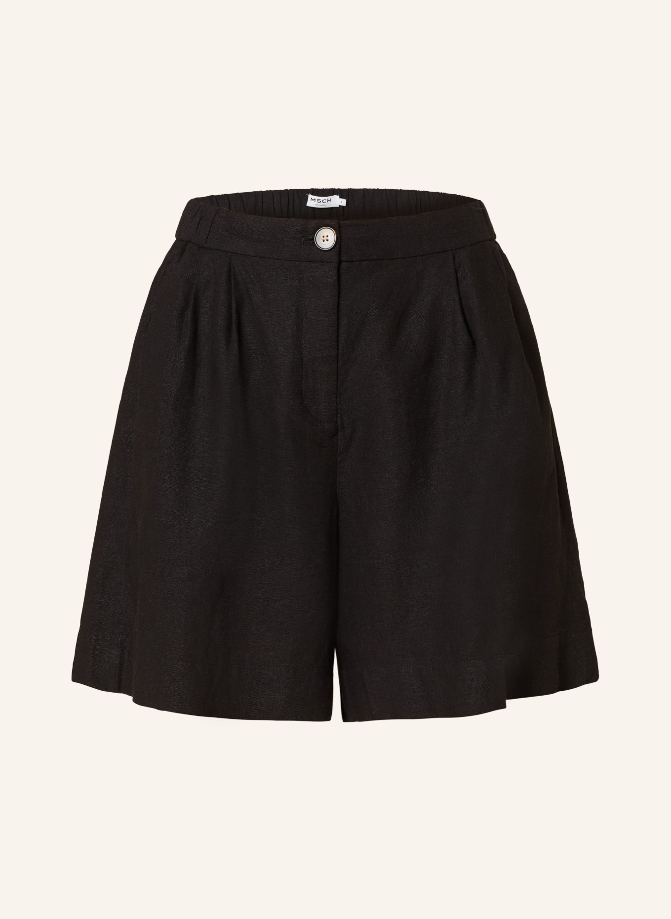 MSCH COPENHAGEN Shorts MSCHJOVENE GINIA with linen, Color: BLACK (Image 1)