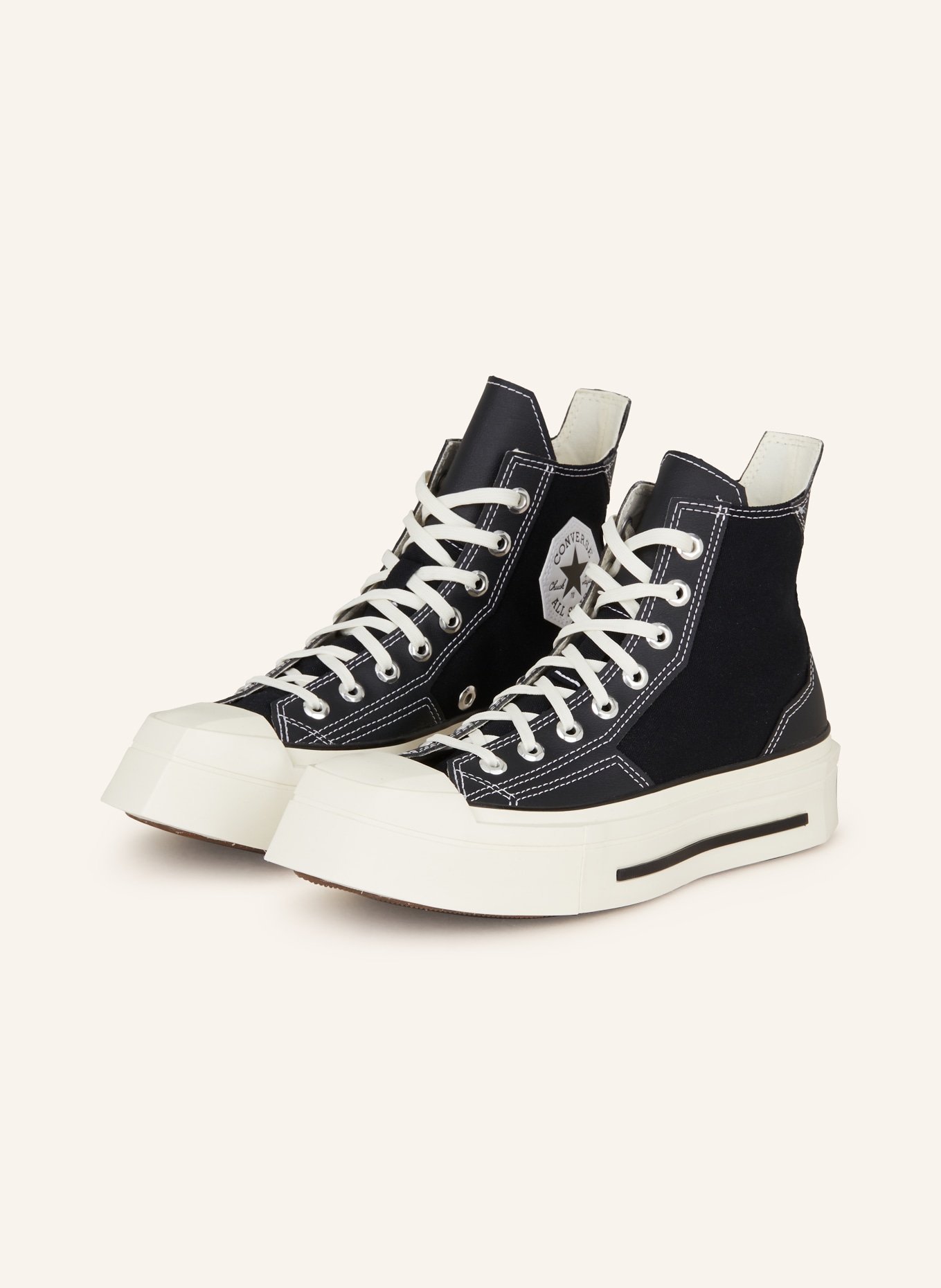 CONVERSE High-top sneakers CHUCK 70 DE LUXE SQUARED, Color: BLACK/ WHITE (Image 1)