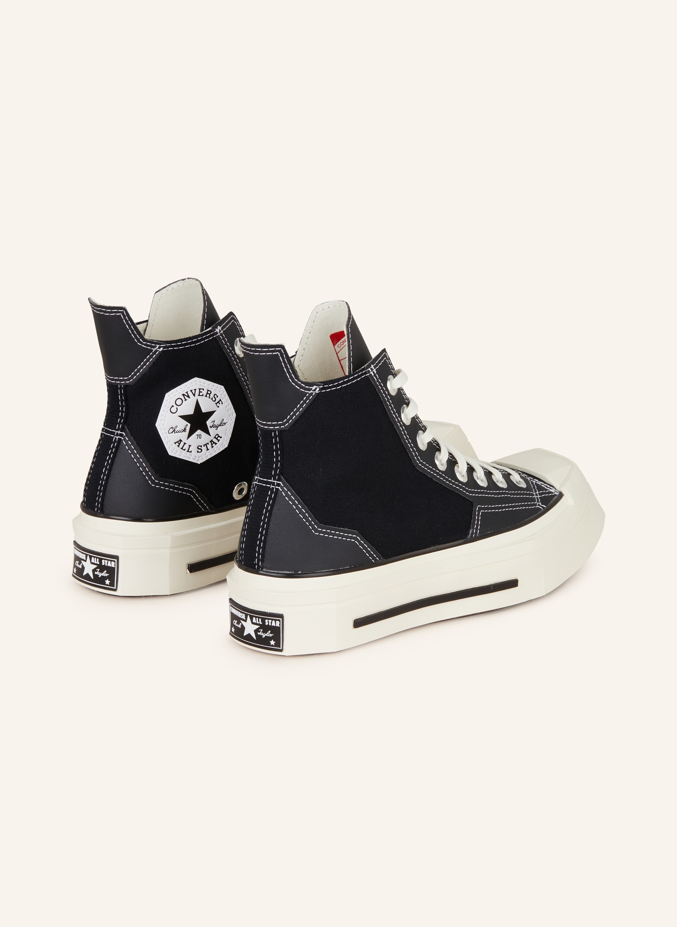 CONVERSE High-top sneakers CHUCK 70 DE LUXE SQUARED, Color: BLACK/ WHITE (Image 2)