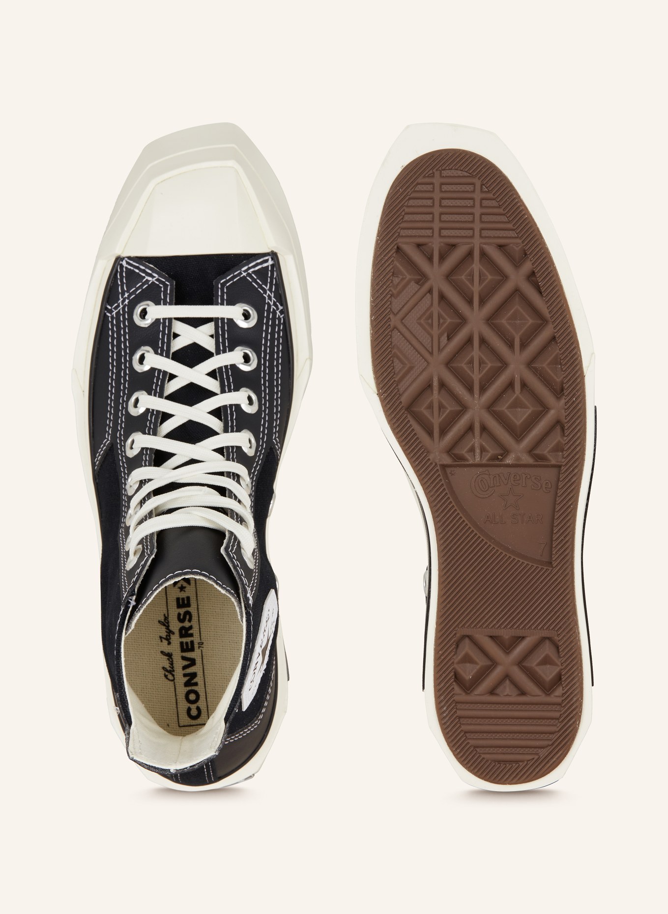 CONVERSE High-top sneakers CHUCK 70 DE LUXE SQUARED, Color: BLACK/ WHITE (Image 5)