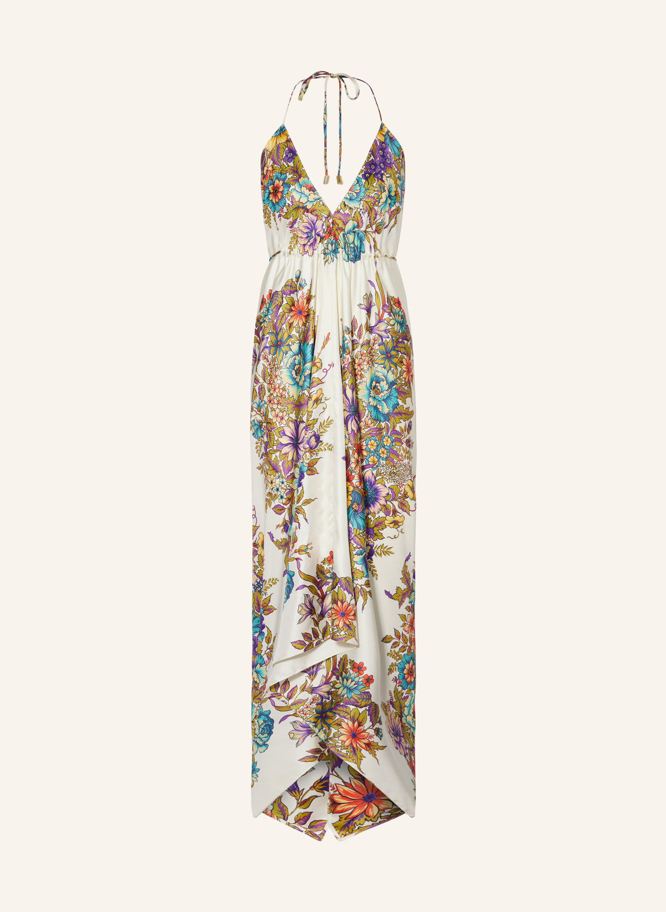 ETRO Silk dress, Color: CREAM/ TURQUOISE/ PURPLE (Image 1)