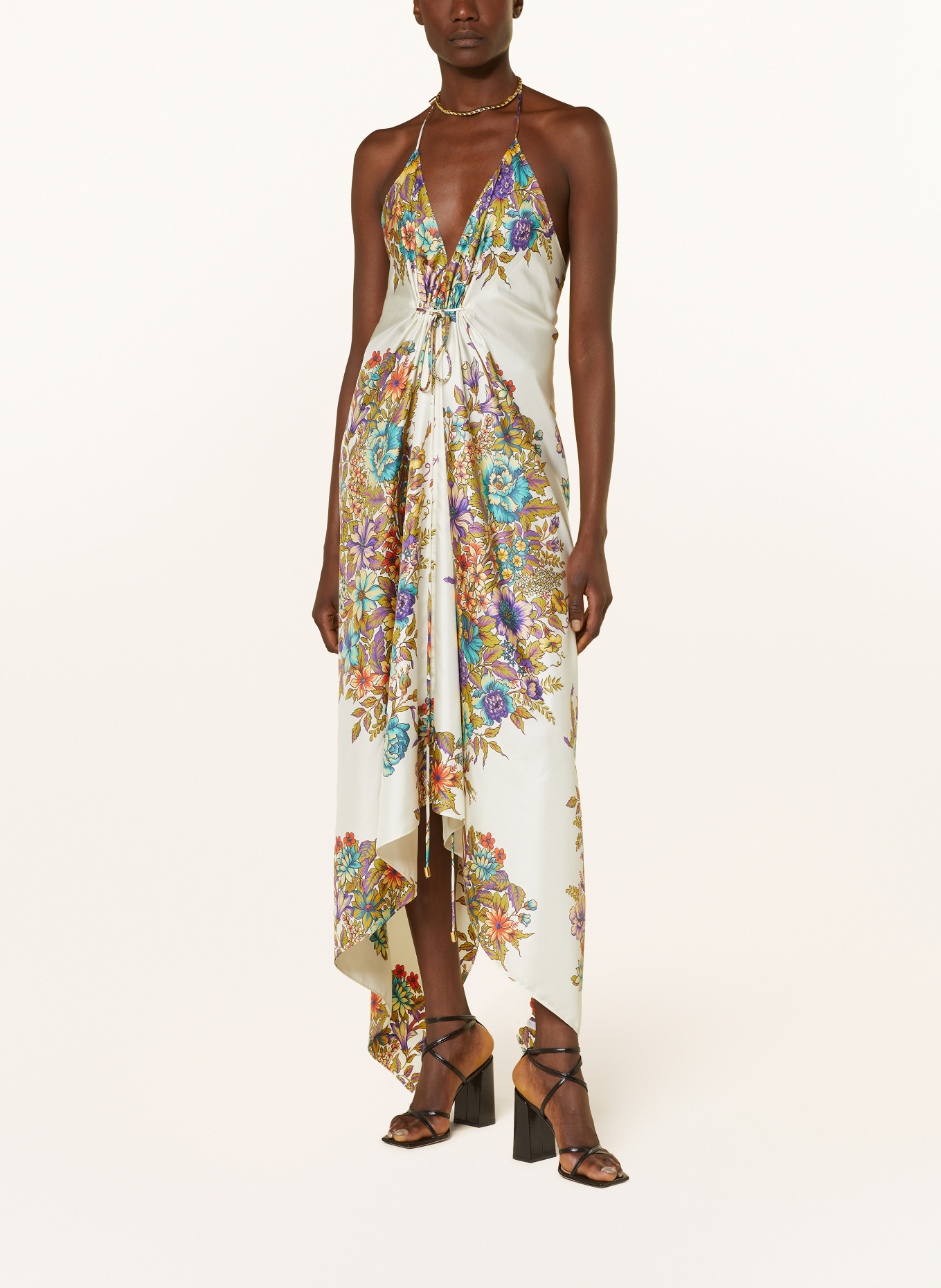 ETRO Silk dress, Color: CREAM/ TURQUOISE/ PURPLE (Image 2)