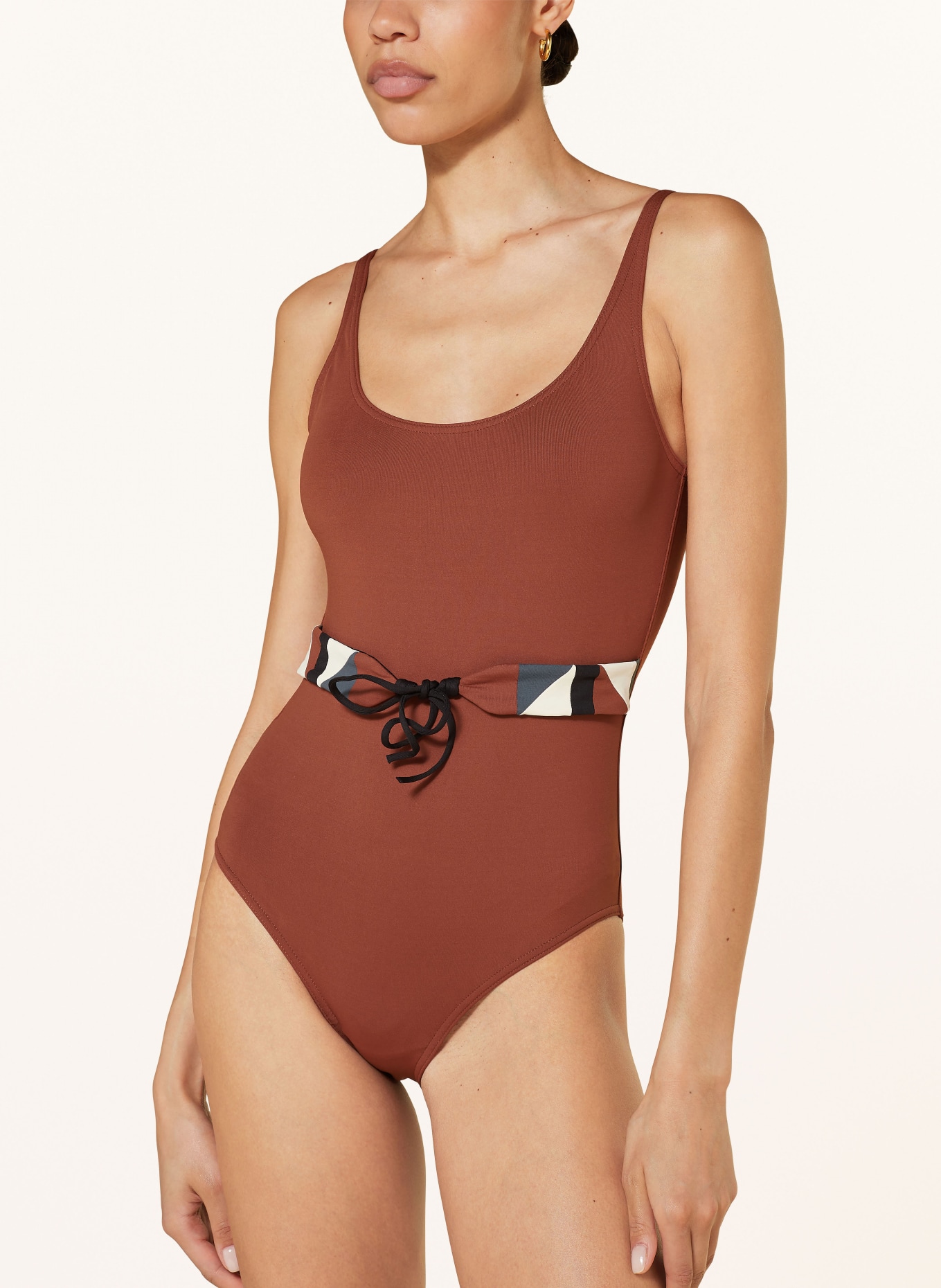ERES Swimsuit DAMIER, Color: BROWN (Image 4)