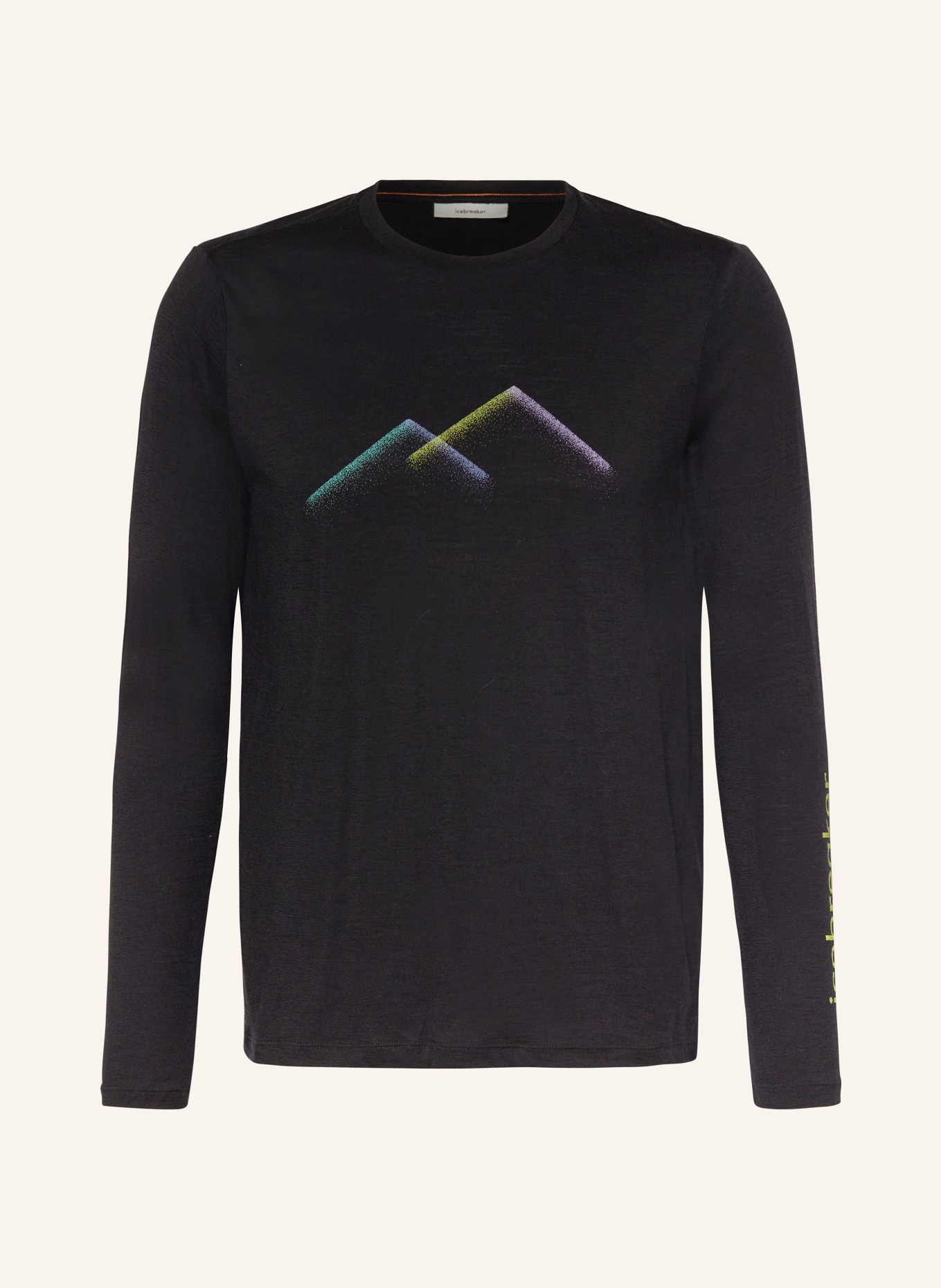 icebreaker Long sleeve shirt MERINO TECH LITE III in merino wool, Color: BLACK (Image 1)