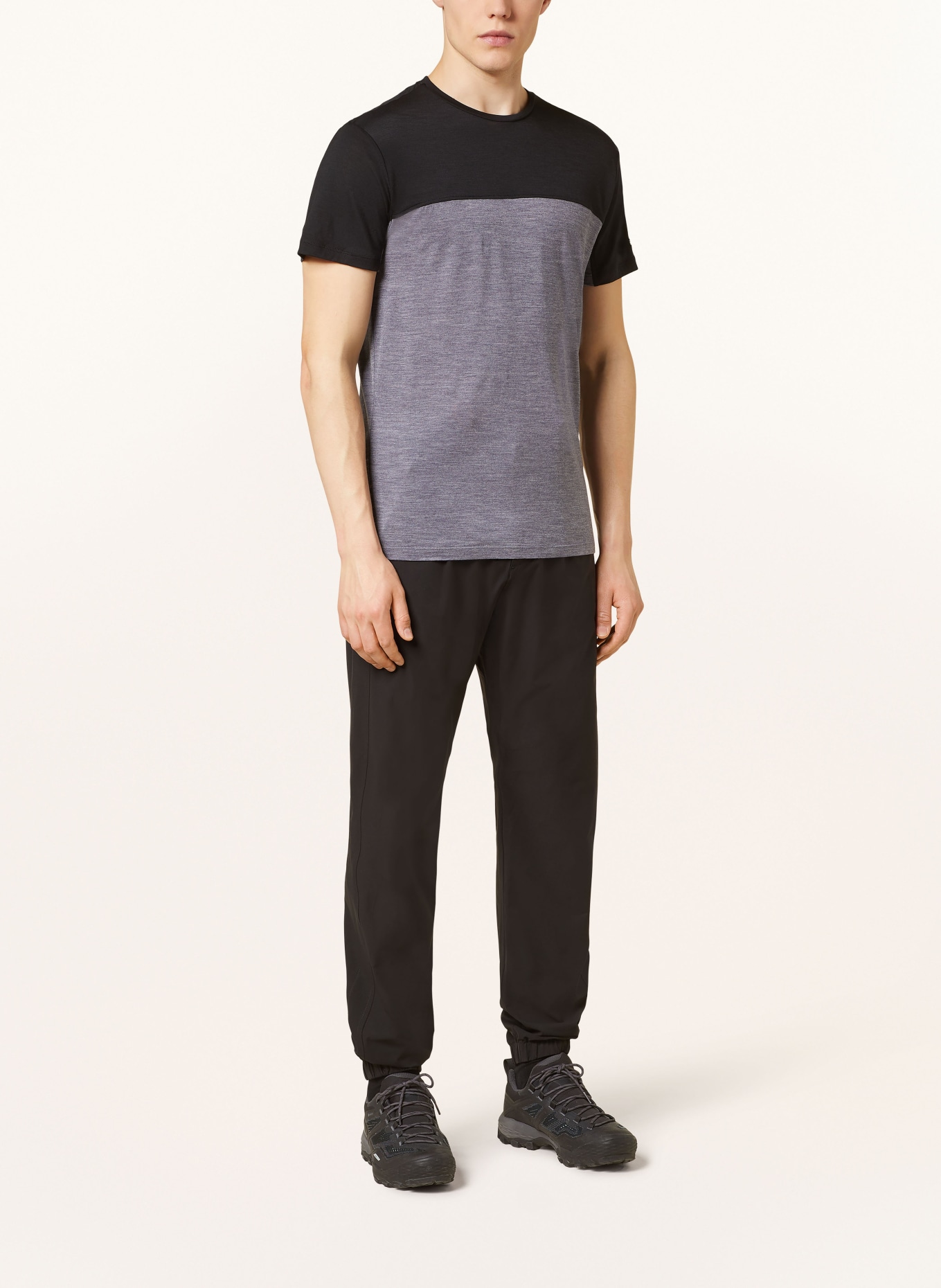 icebreaker T-shirt S125 COOL-LITE™ SPHERE III with merino wool, Color: GRAY/ BLACK (Image 2)