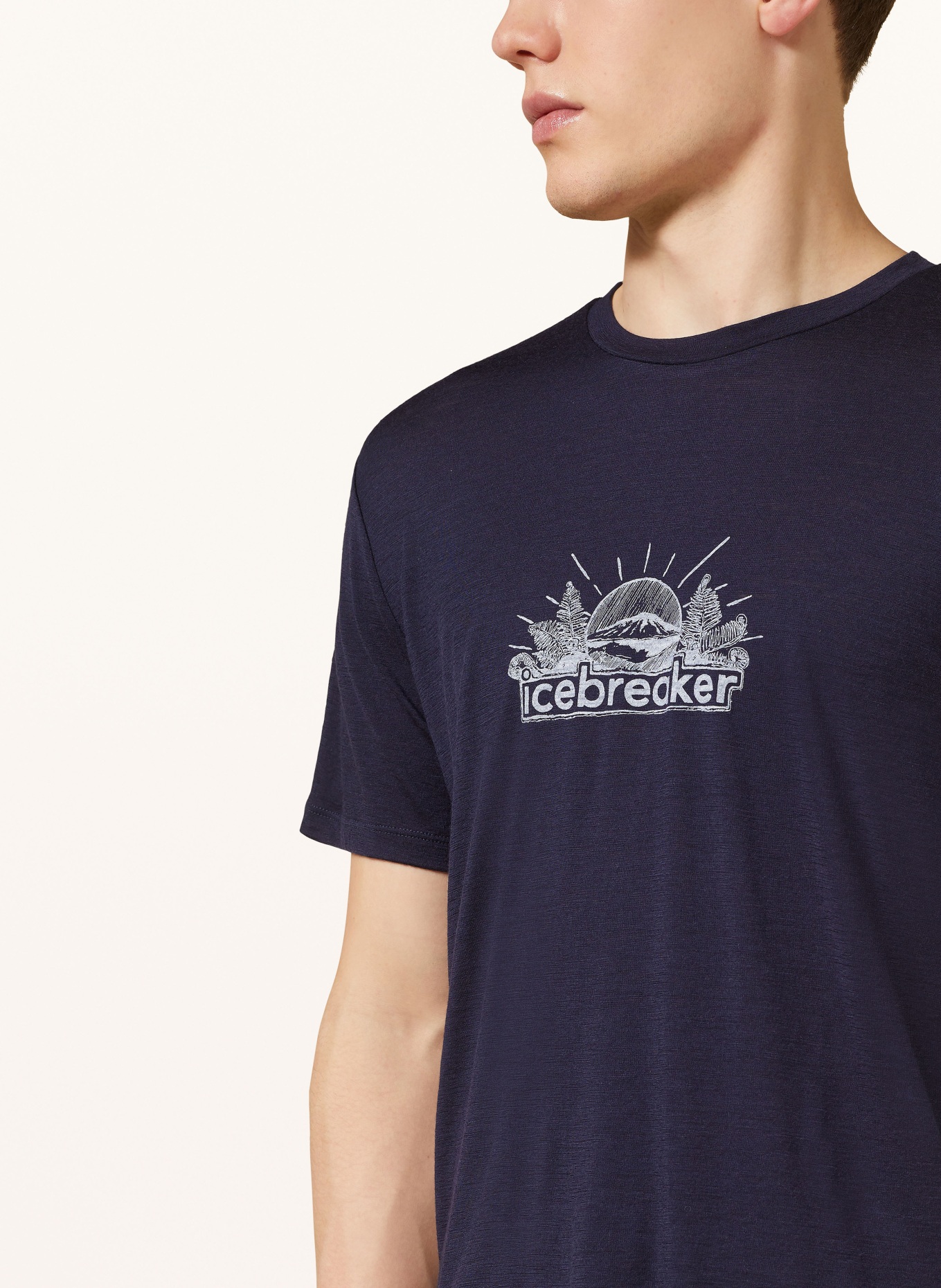 icebreaker T-shirt MERINO 150 TECH LITE III z wełny merino, Kolor: GRANATOWY (Obrazek 4)
