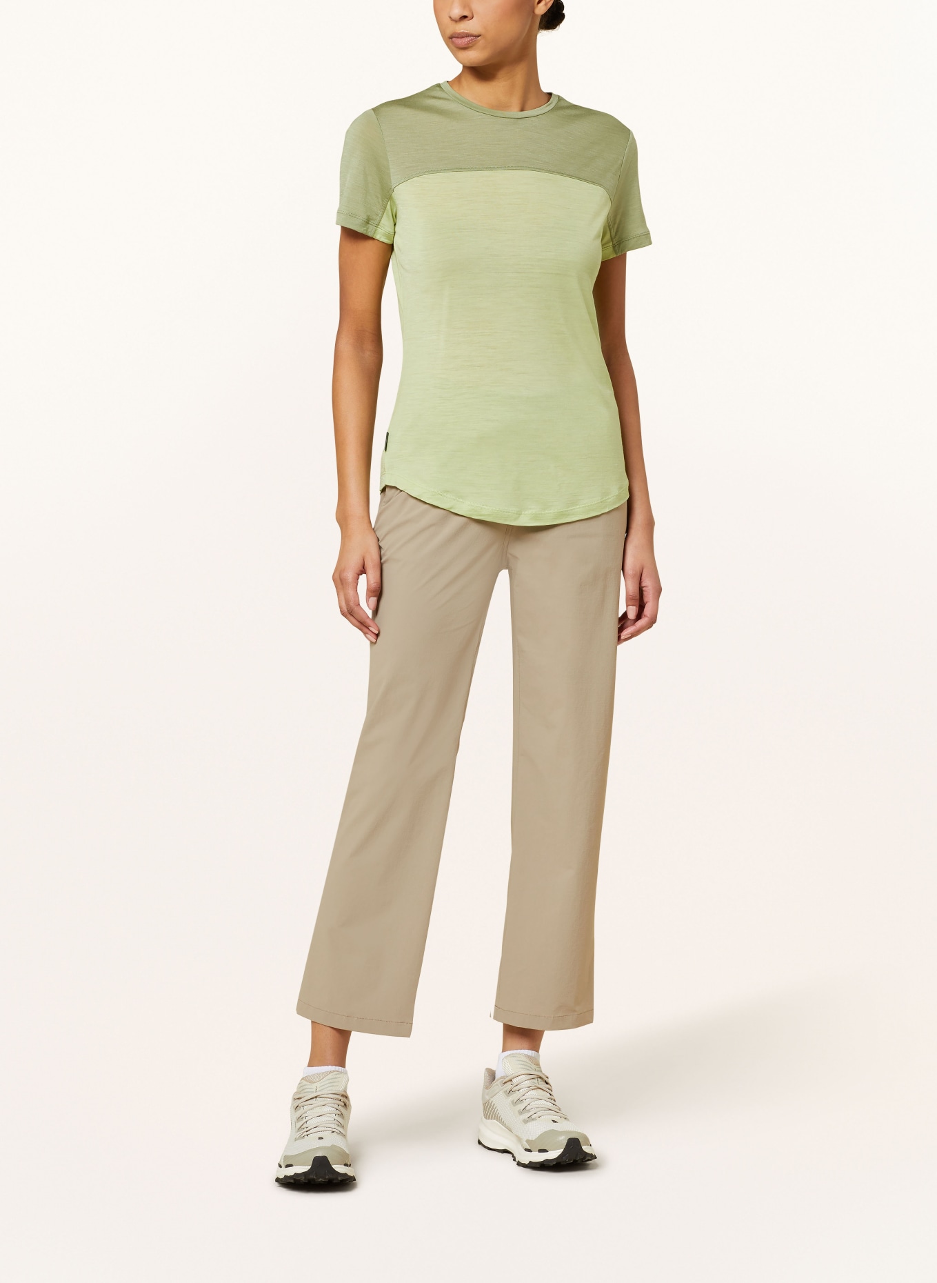 icebreaker T-shirt MERINO COOL-LITE™ SPHERE III with merino wool, Color: LIGHT GREEN/ DARK GREEN (Image 2)