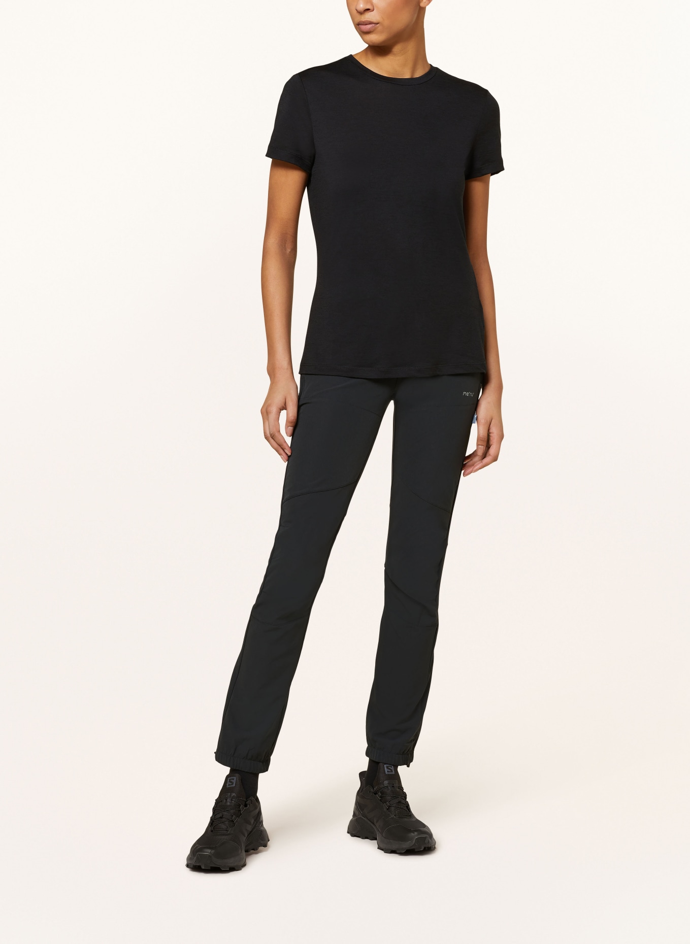 icebreaker T-shirt TECH LITE III in merino wool, Color: BLACK (Image 2)
