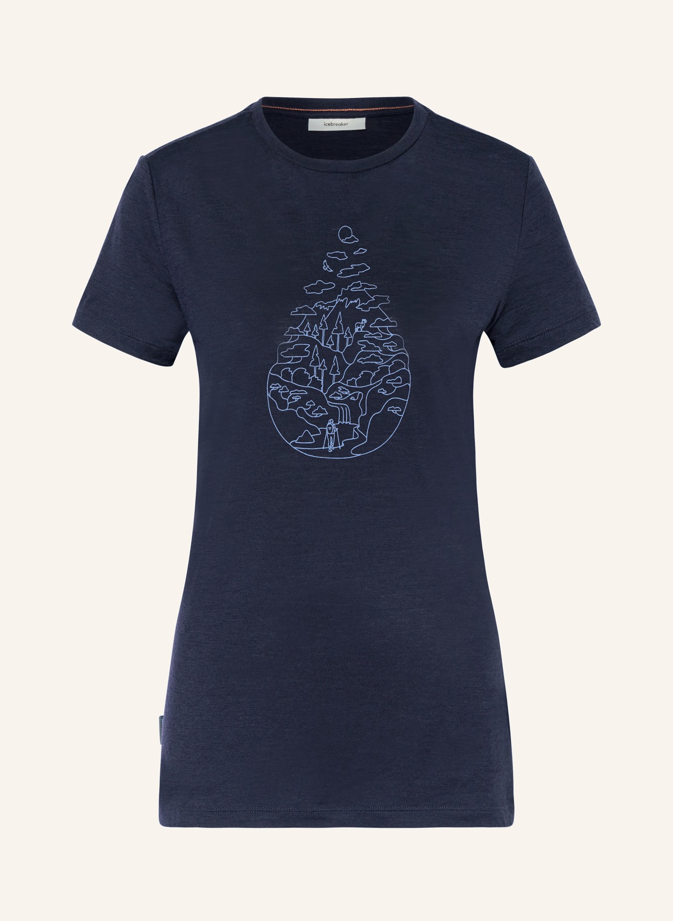 icebreaker T-shirt TECH LITE III z wełny merino, Kolor: GRANATOWY/ LILA (Obrazek 1)