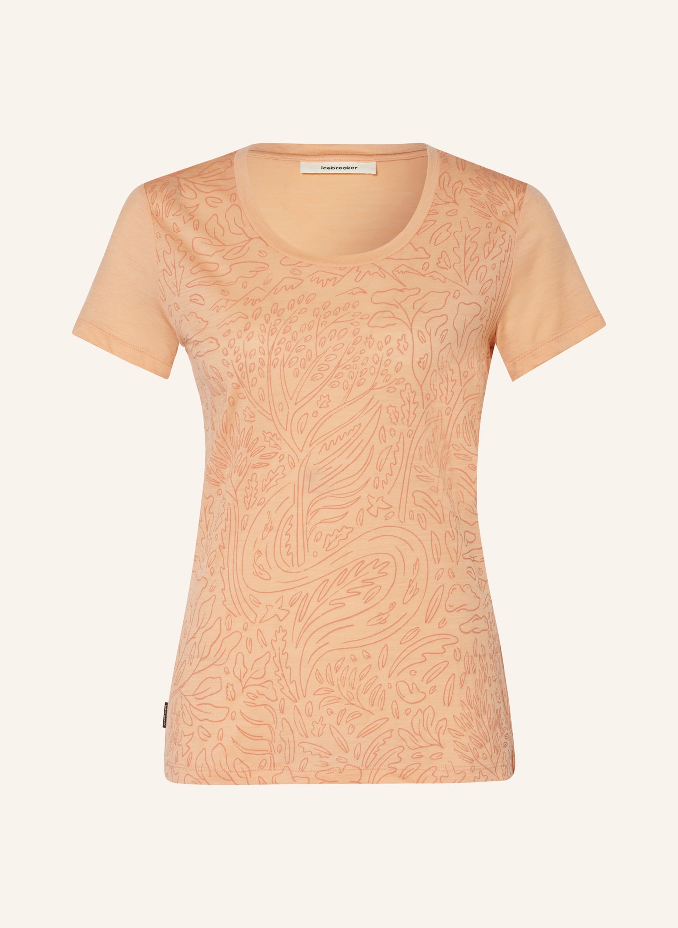 icebreaker T-shirt MERINO TECH LITE III in merino wool, Color: ORANGE (Image 1)