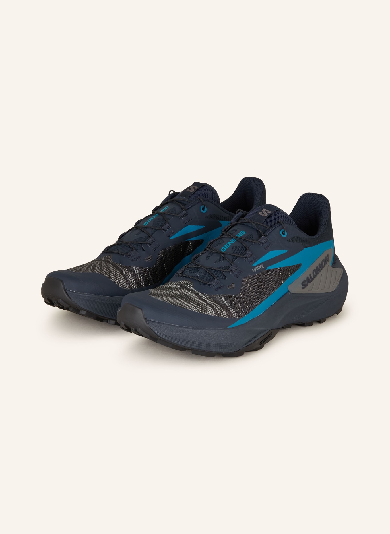 SALOMON Trail running shoes GENESIS, Color: BLACK/ TEAL (Image 1)