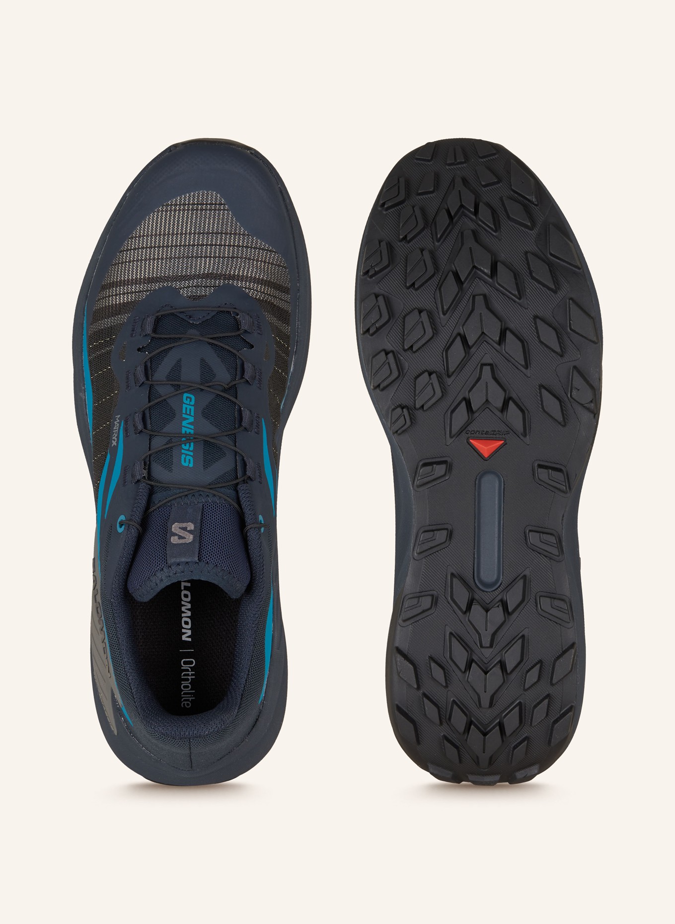 SALOMON Trail running shoes GENESIS, Color: BLACK/ TEAL (Image 5)