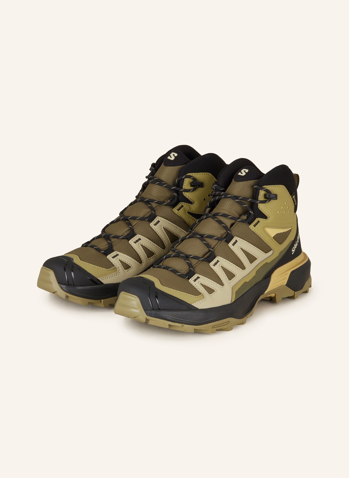 SALOMON Trekking shoes X ULTRA 360 MID GTX, Color: OLIVE/ KHAKI/ BLACK (Image 1)
