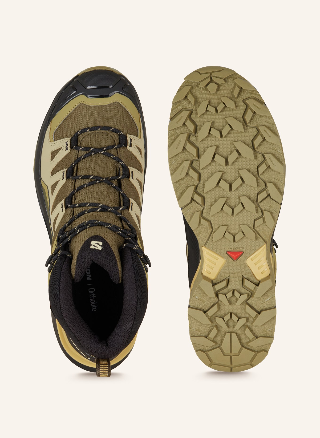 SALOMON Trekking shoes X ULTRA 360 MID GTX, Color: OLIVE/ KHAKI/ BLACK (Image 5)