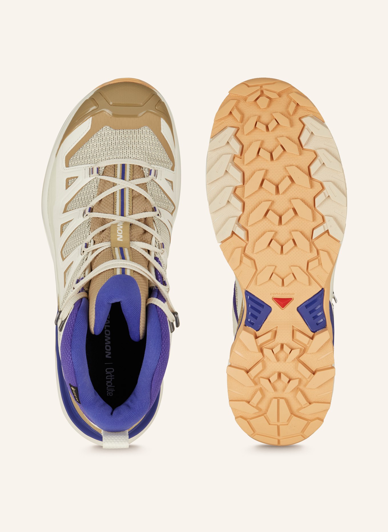 SALOMON Trekking shoes X ULTRA 360 EDGE MID GTX, Color: ECRU/ PURPLE (Image 5)