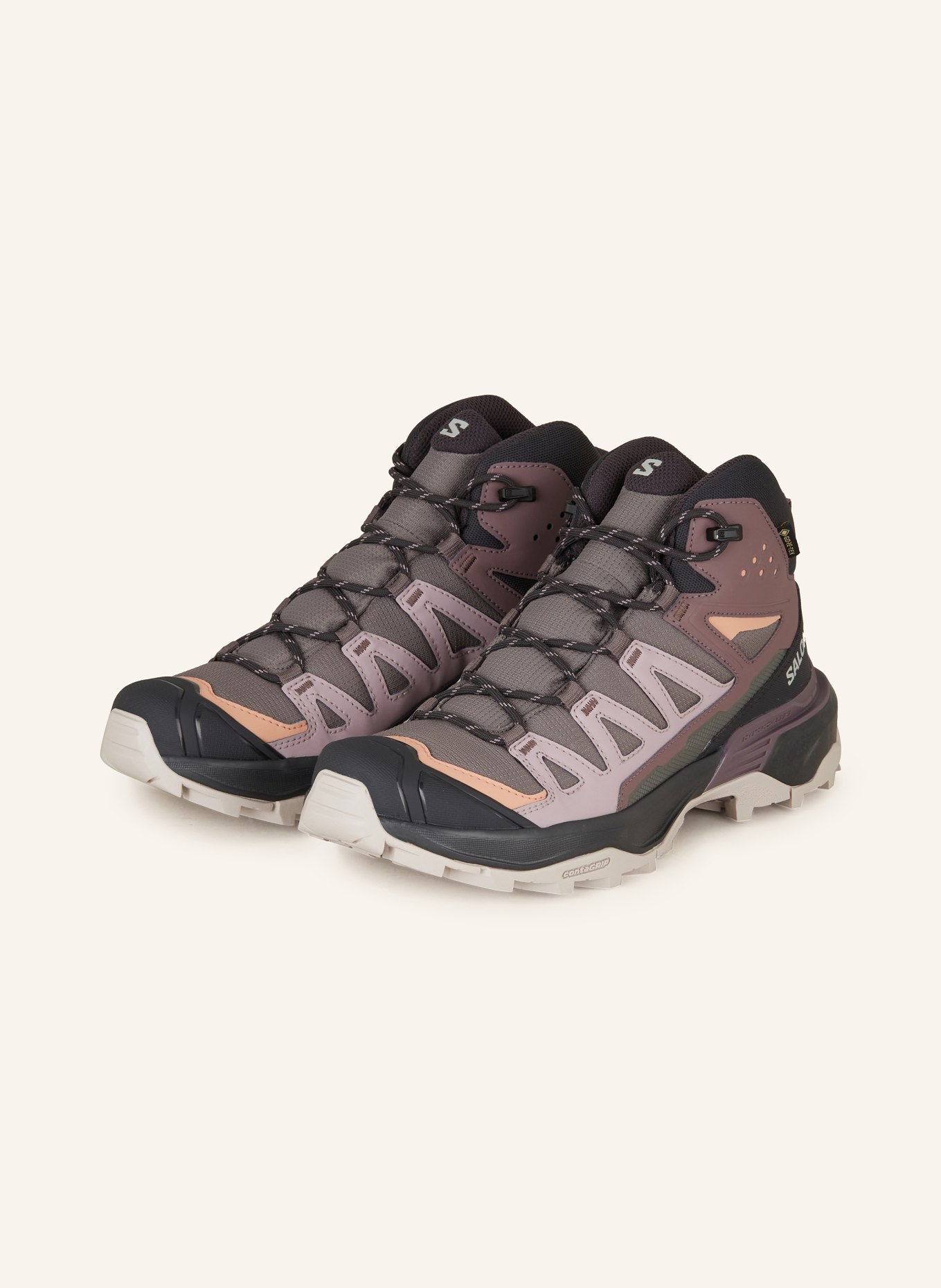SALOMON Trekking shoes X ULTRA 360 MID GTX, Color: ROSE/ BLACK/ DUSKY PINK (Image 1)