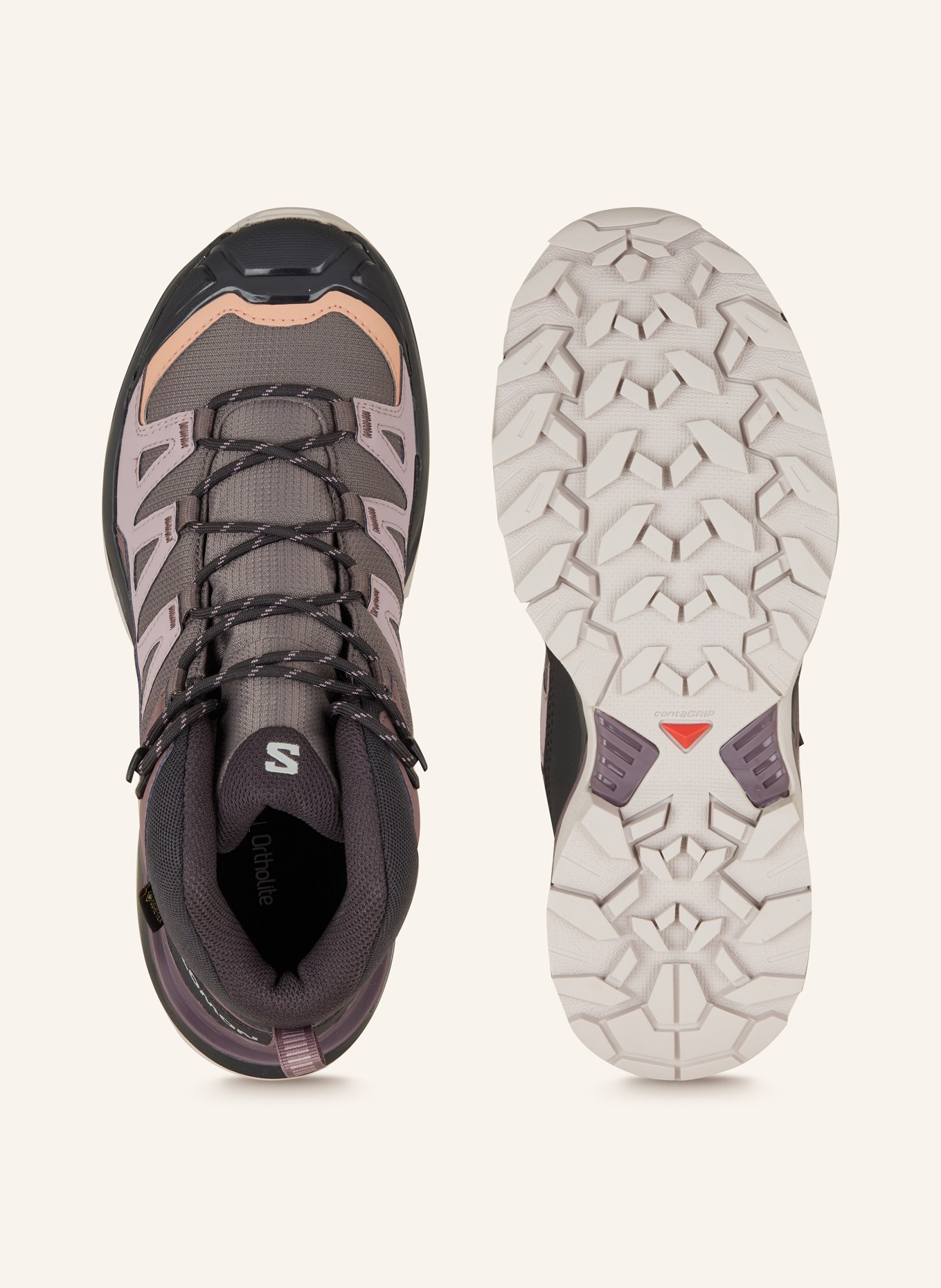 SALOMON Trekking shoes X ULTRA 360 MID GTX, Color: ROSE/ BLACK/ DUSKY PINK (Image 5)