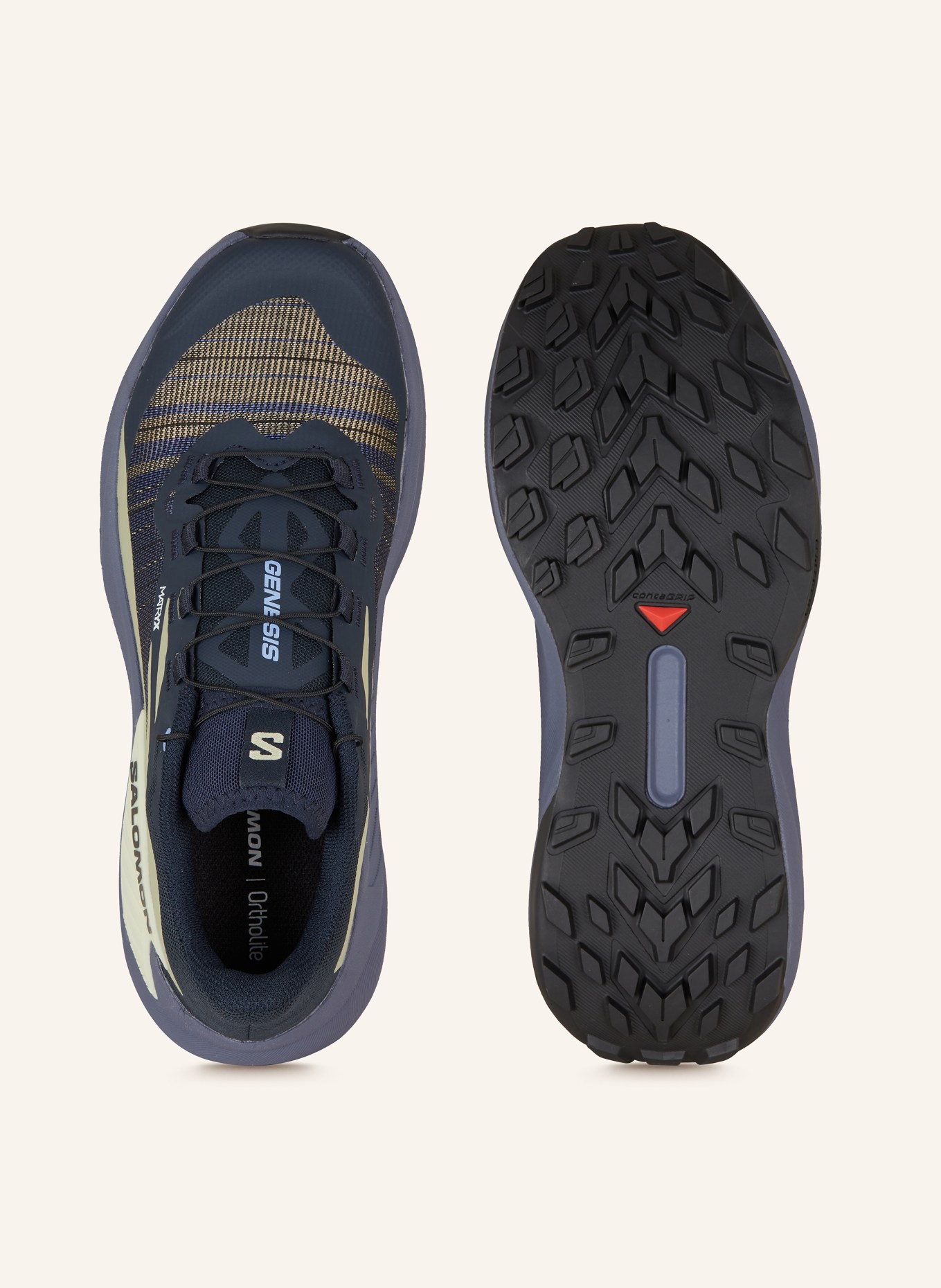 SALOMON Trail running shoes GENESIS, Color: BLUE/ BLACK/ KHAKI (Image 5)
