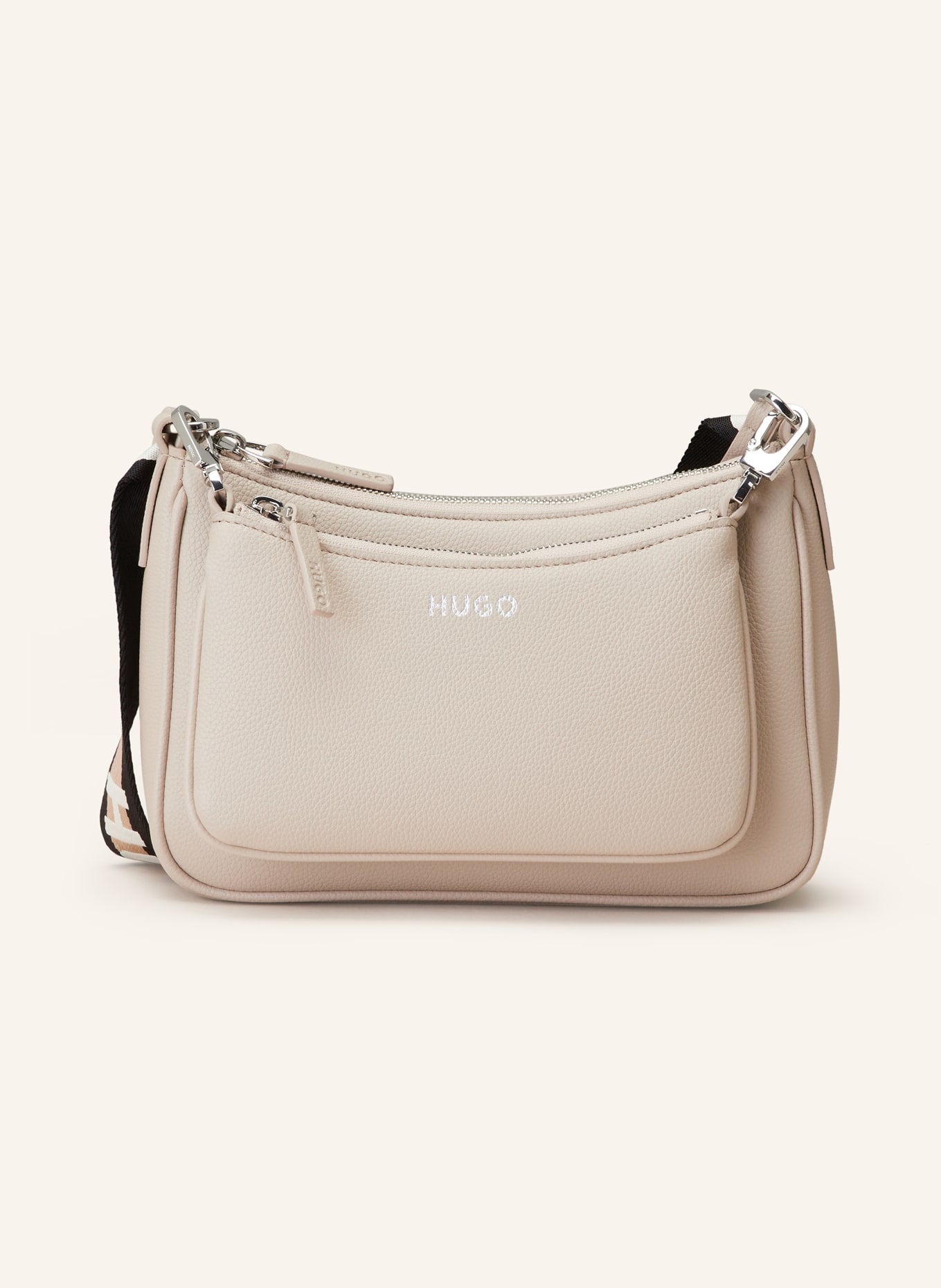 HUGO Crossbody bag BEL MULTI with pouch and coin case, Color: BEIGE (Image 1)