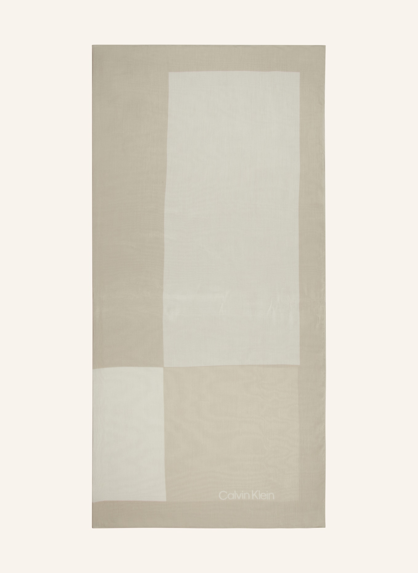 Calvin Klein Scarf with silk, Color: BEIGE/ ECRU (Image 1)