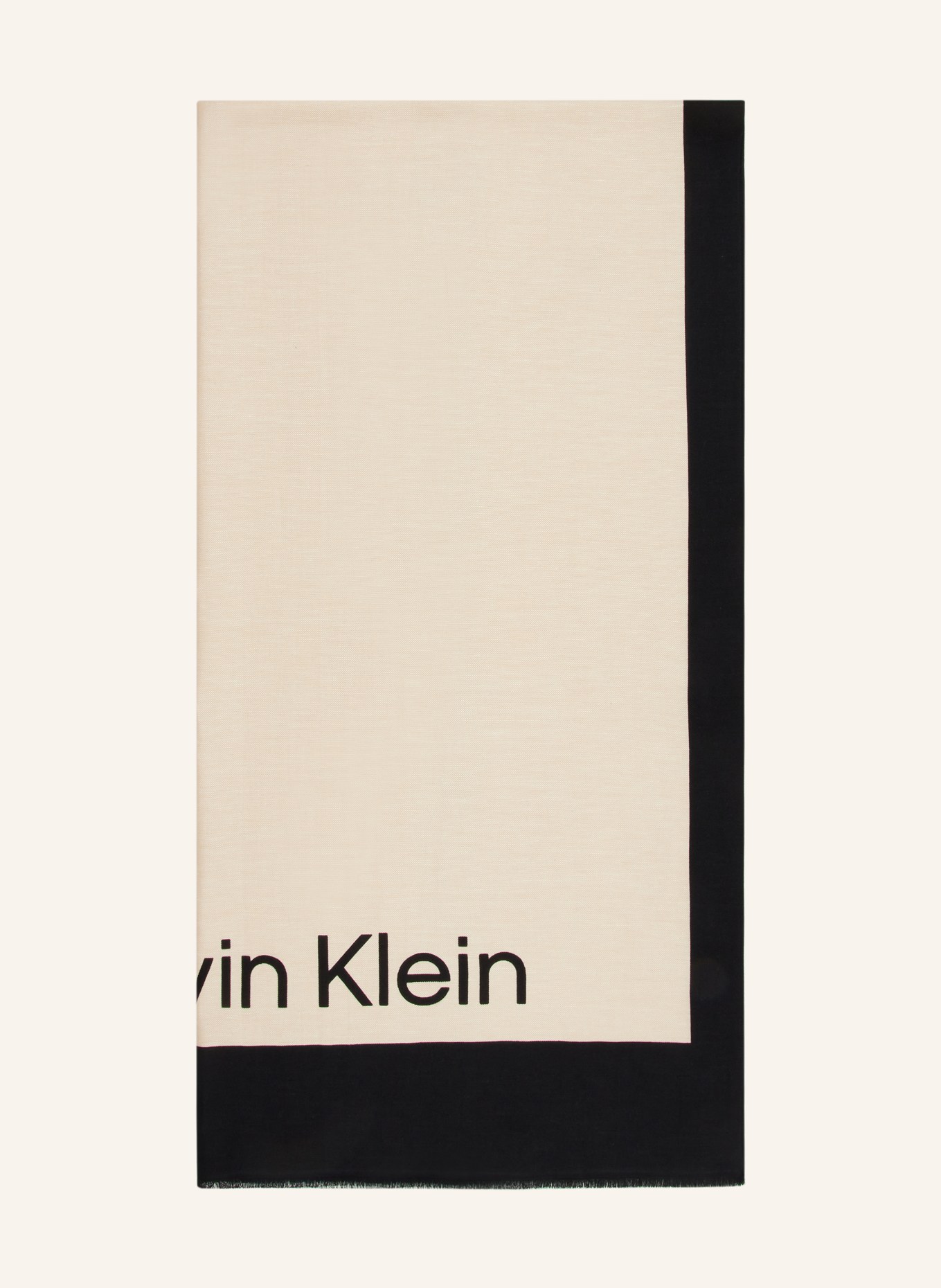 Calvin Klein Scarf, Color: ECRU/ BLACK (Image 1)