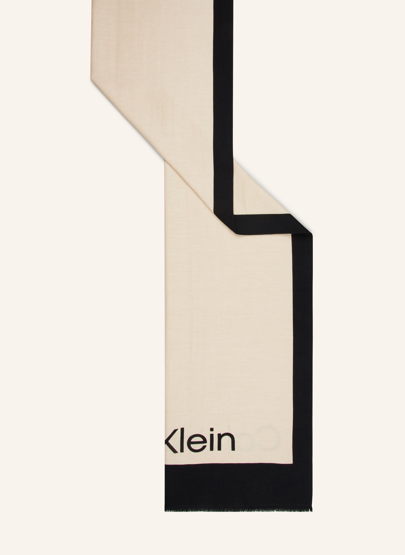 Calvin Klein Scarf, Color: ECRU/ BLACK (Image 2)
