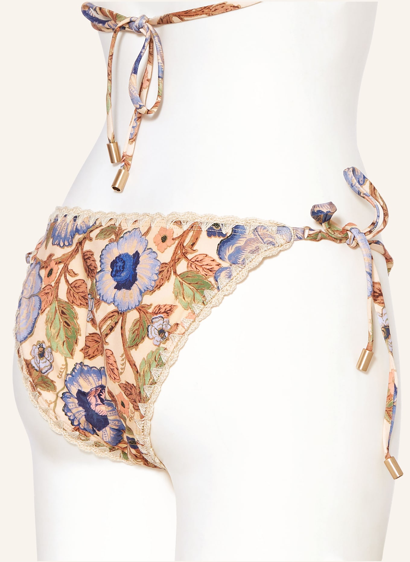 ZIMMERMANN Triangle bikini JUNIE with glitter thread, Color: CREAM/ BLUE/ BROWN (Image 5)