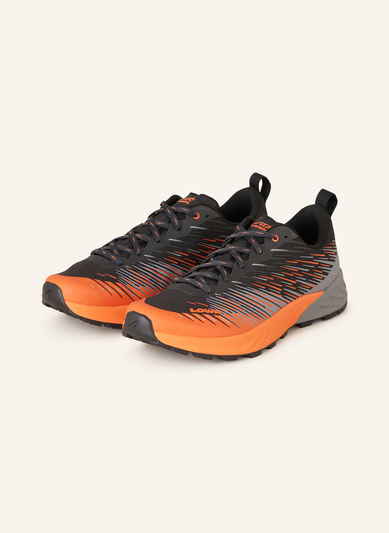 LOWA Trailrunning-Schuhe AMPLUX, Farbe: SCHWARZ/ GRAU/ ORANGE (Bild 1)