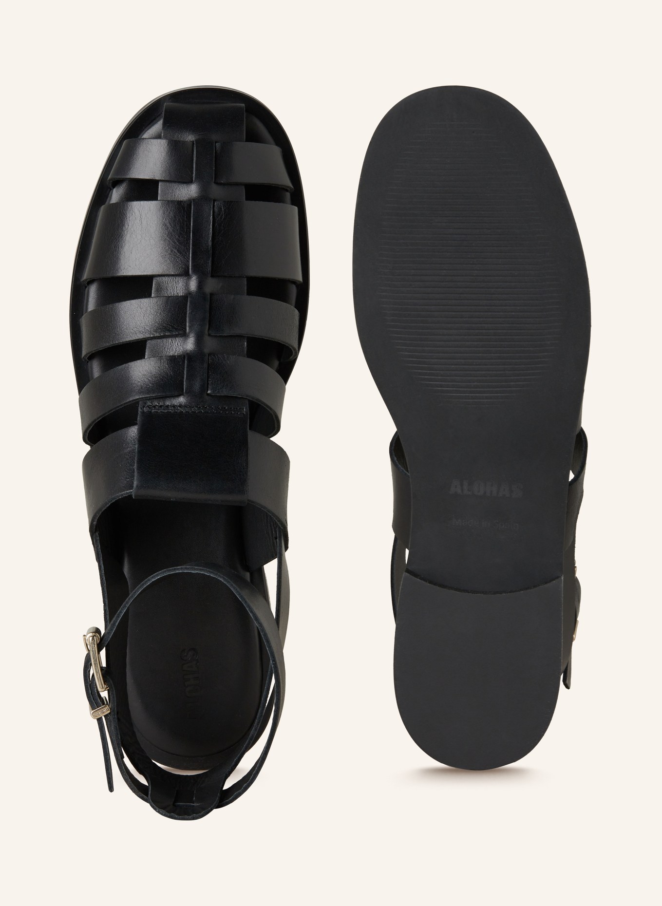 ALOHAS Sandals PERRY with cut-outs: BLACK