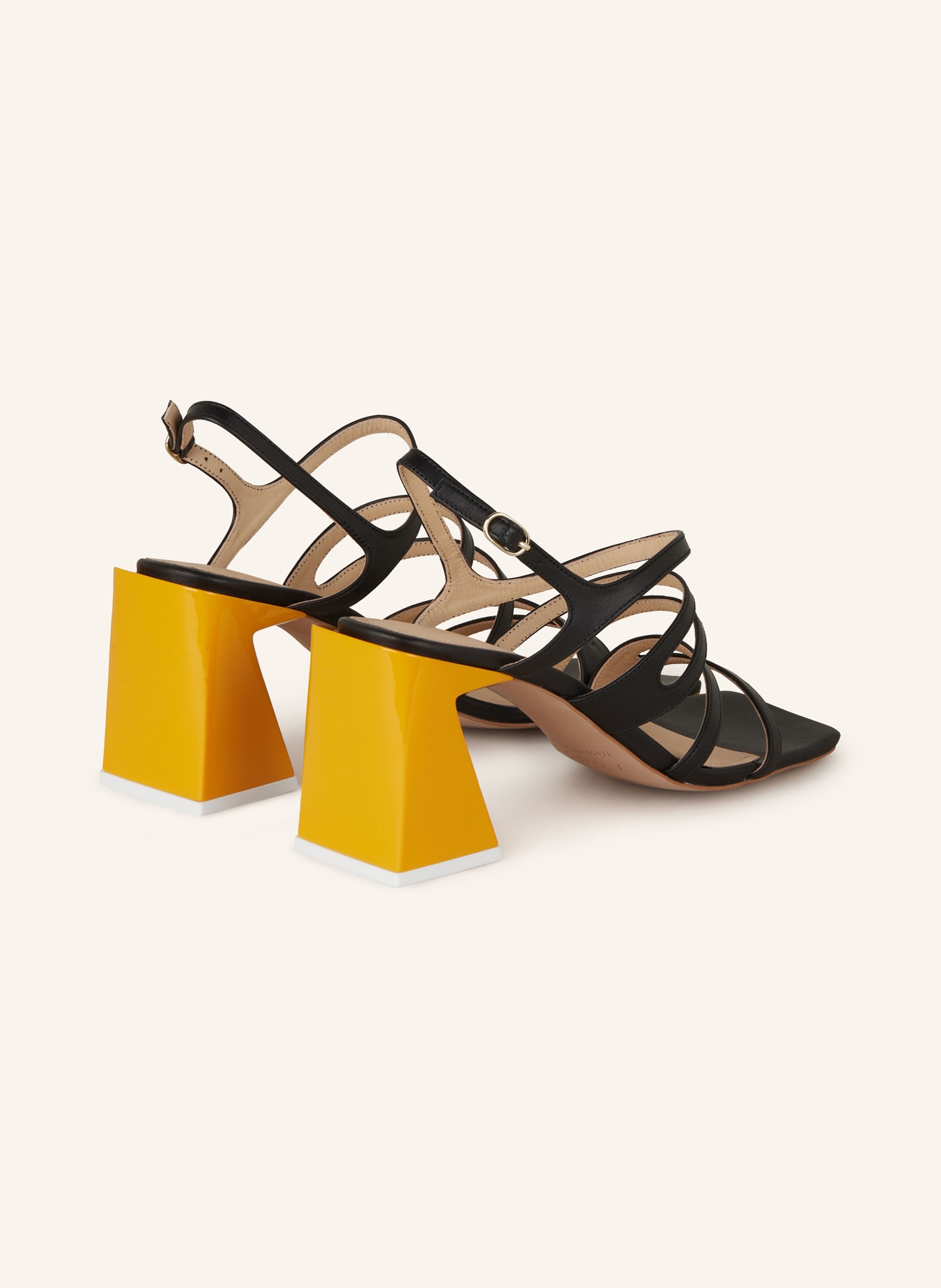 ALOHAS Sandals AUBREY, Color: BLACK/ DARK YELLOW (Image 2)
