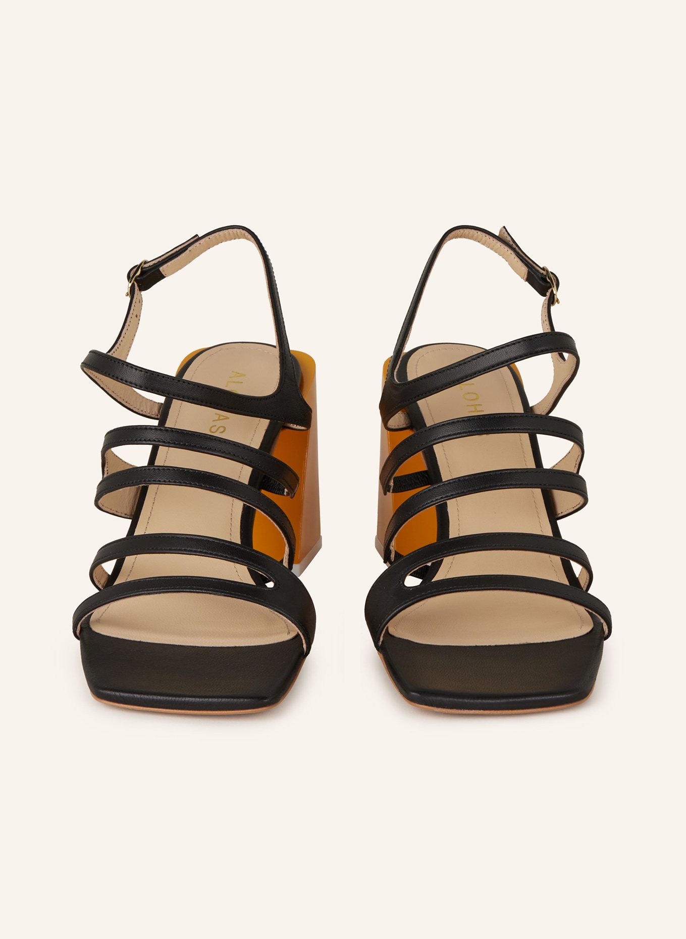 ALOHAS Sandals AUBREY, Color: BLACK/ DARK YELLOW (Image 3)