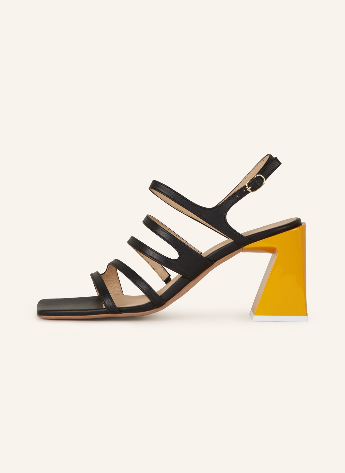 ALOHAS Sandals AUBREY, Color: BLACK/ DARK YELLOW (Image 4)