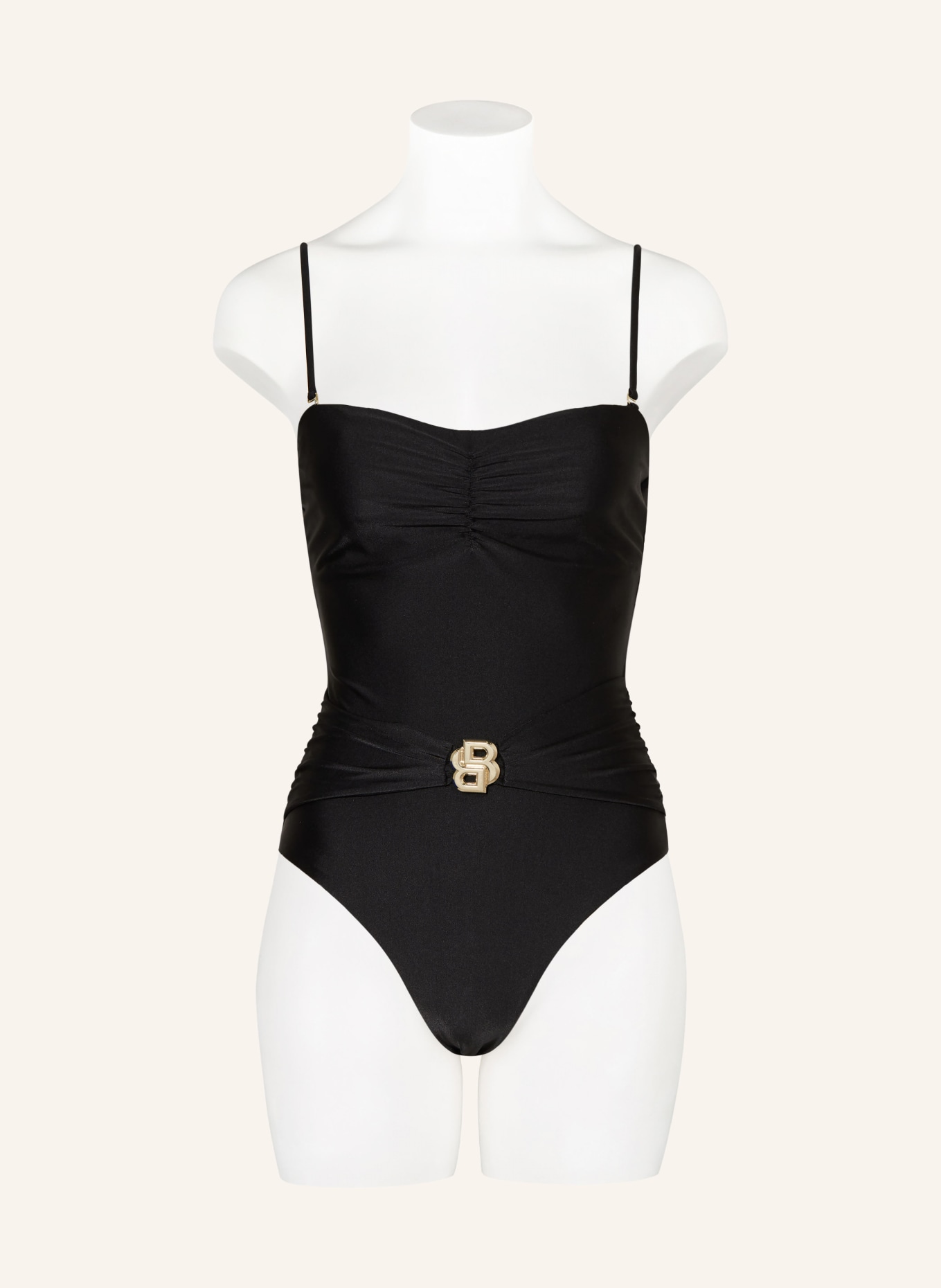 BOSS Bandeau swimsuit BETH, Color: BLACK (Image 2)