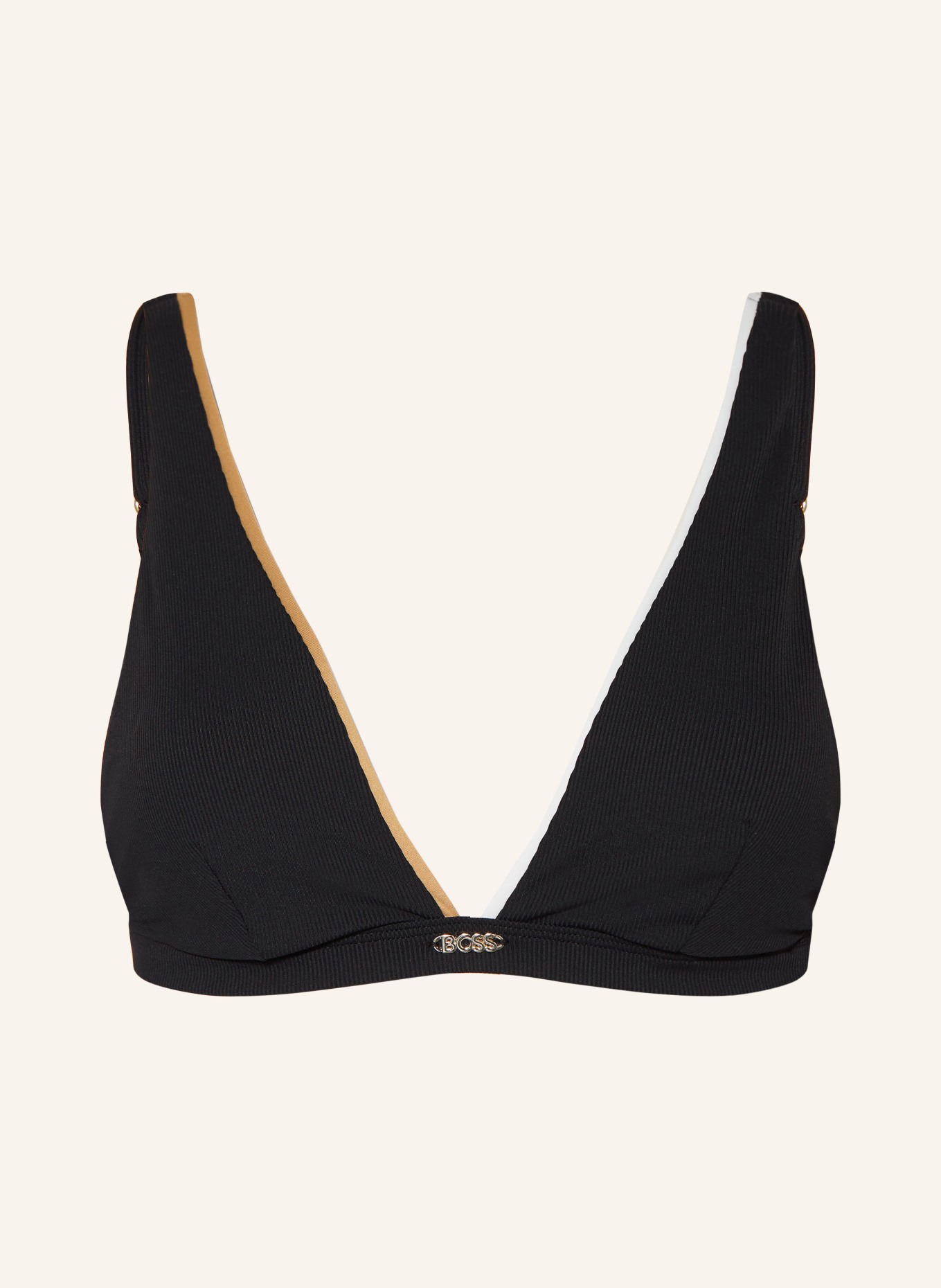 BOSS Triangle bikini top BIANCA, Color: BLACK (Image 1)