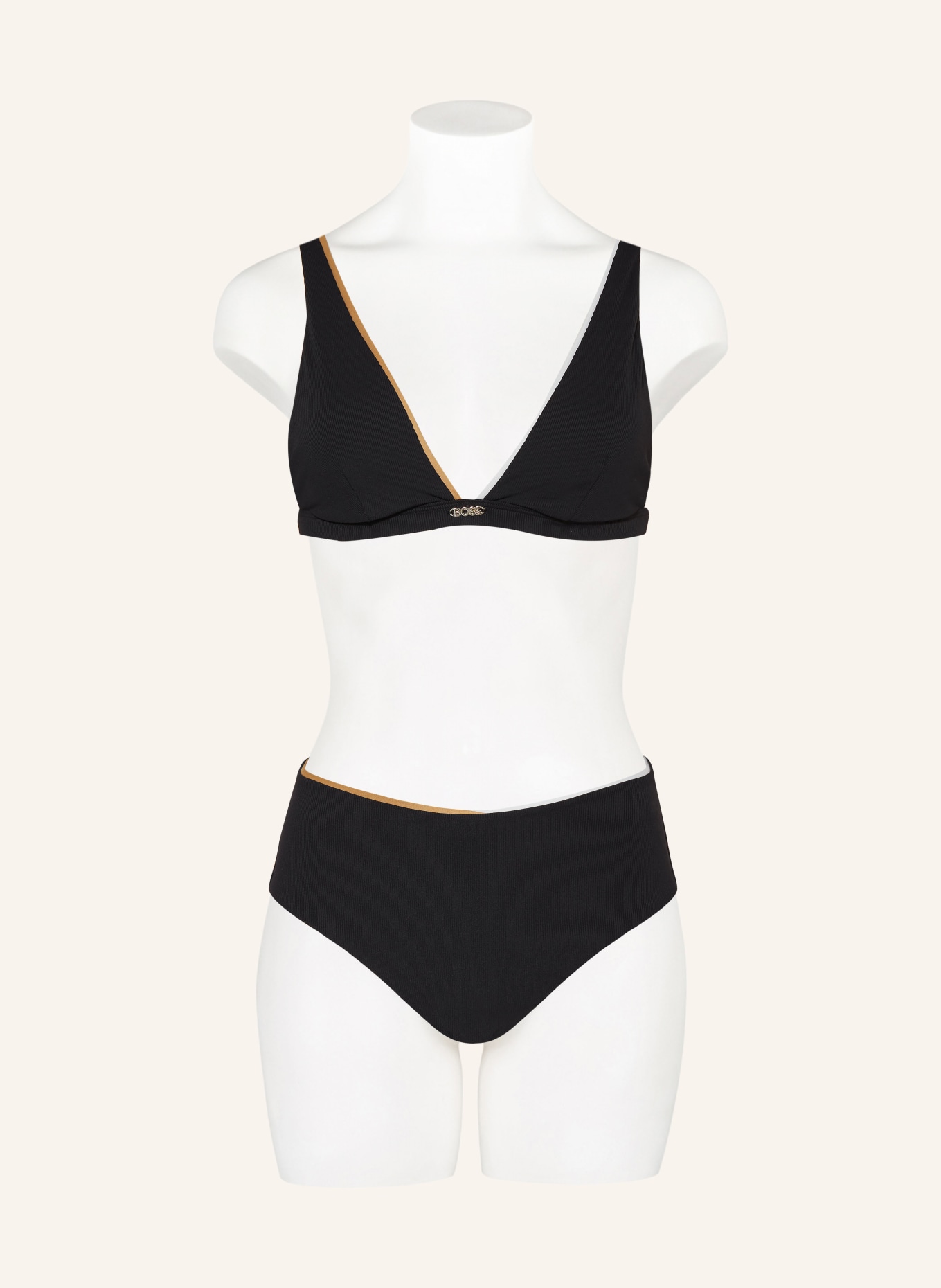 BOSS Triangle bikini top BIANCA, Color: BLACK (Image 2)