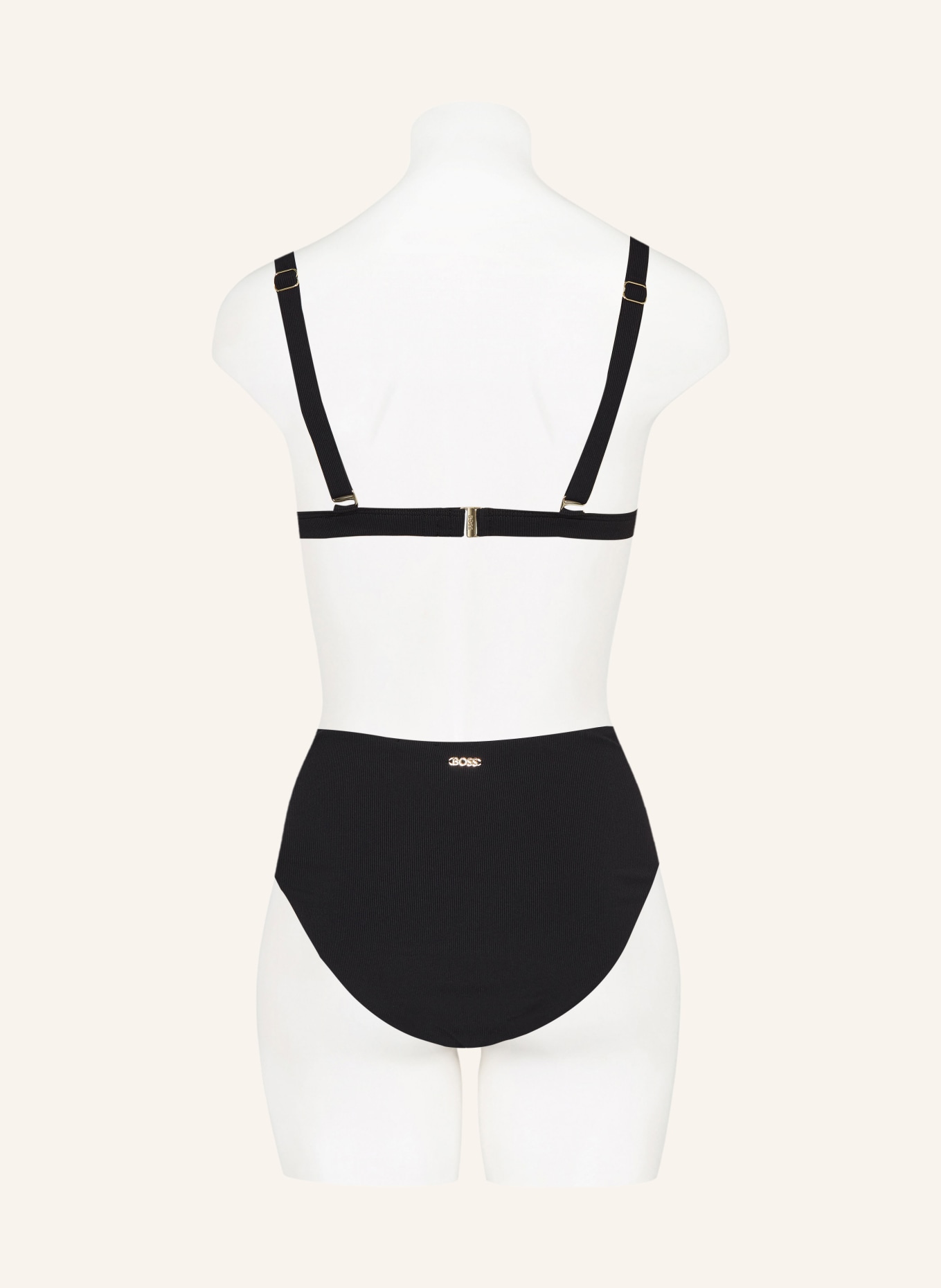 BOSS Triangle bikini top BIANCA, Color: BLACK (Image 3)