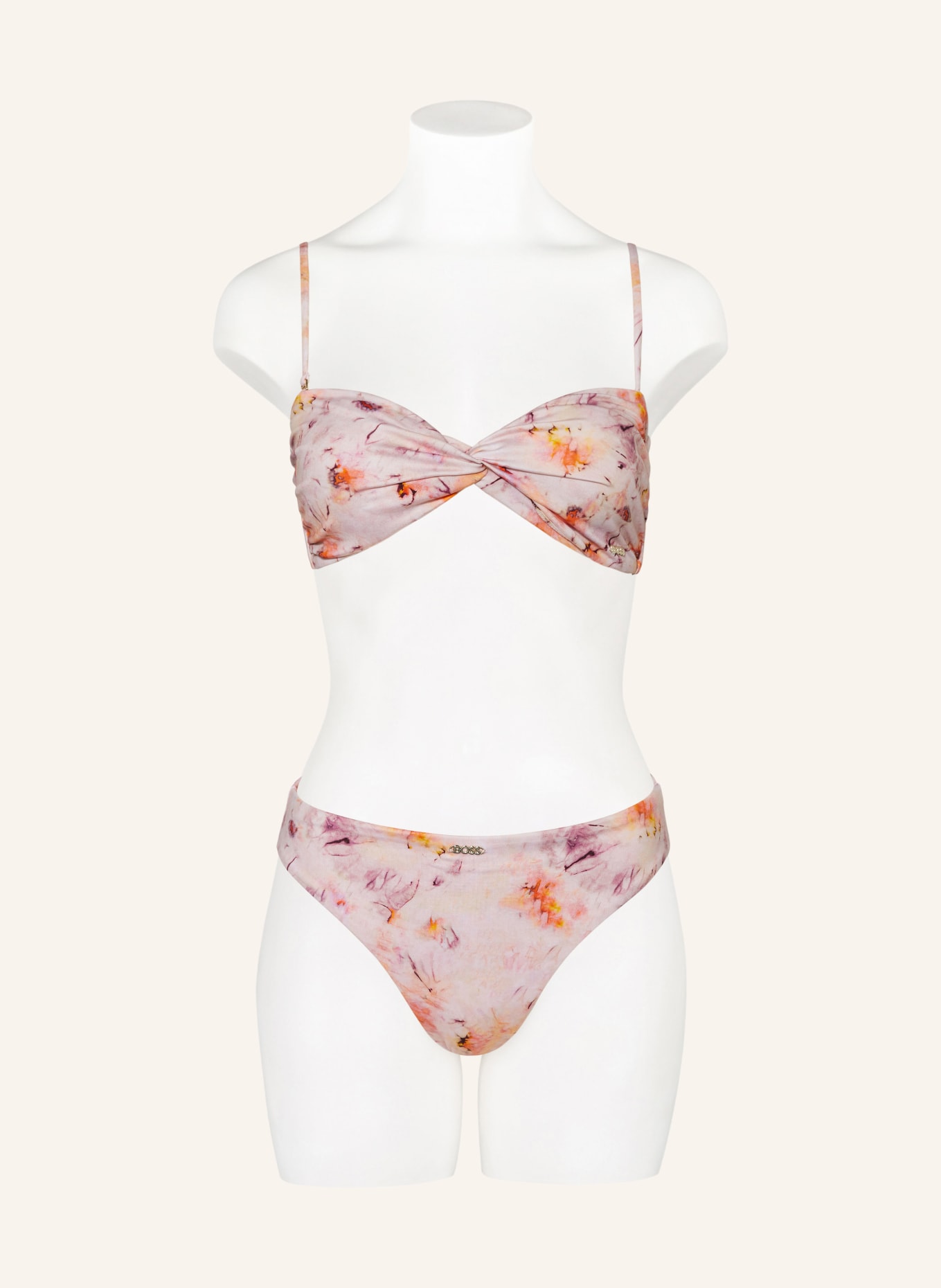 BOSS Bandeau bikini top BLAIR, Color: ROSE/ ORANGE/ FUCHSIA (Image 2)