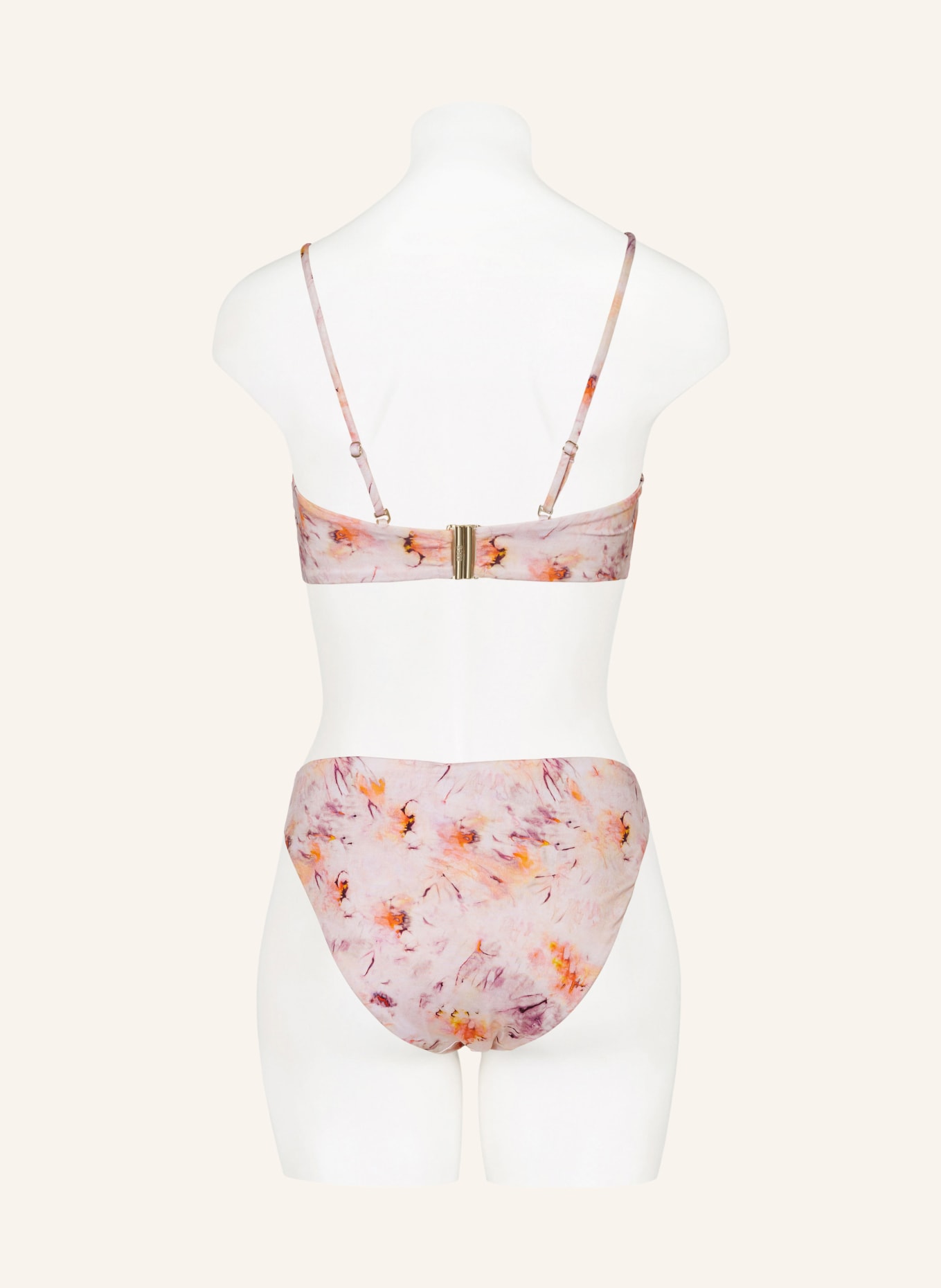 BOSS Bandeau bikini top BLAIR, Color: ROSE/ ORANGE/ FUCHSIA (Image 3)