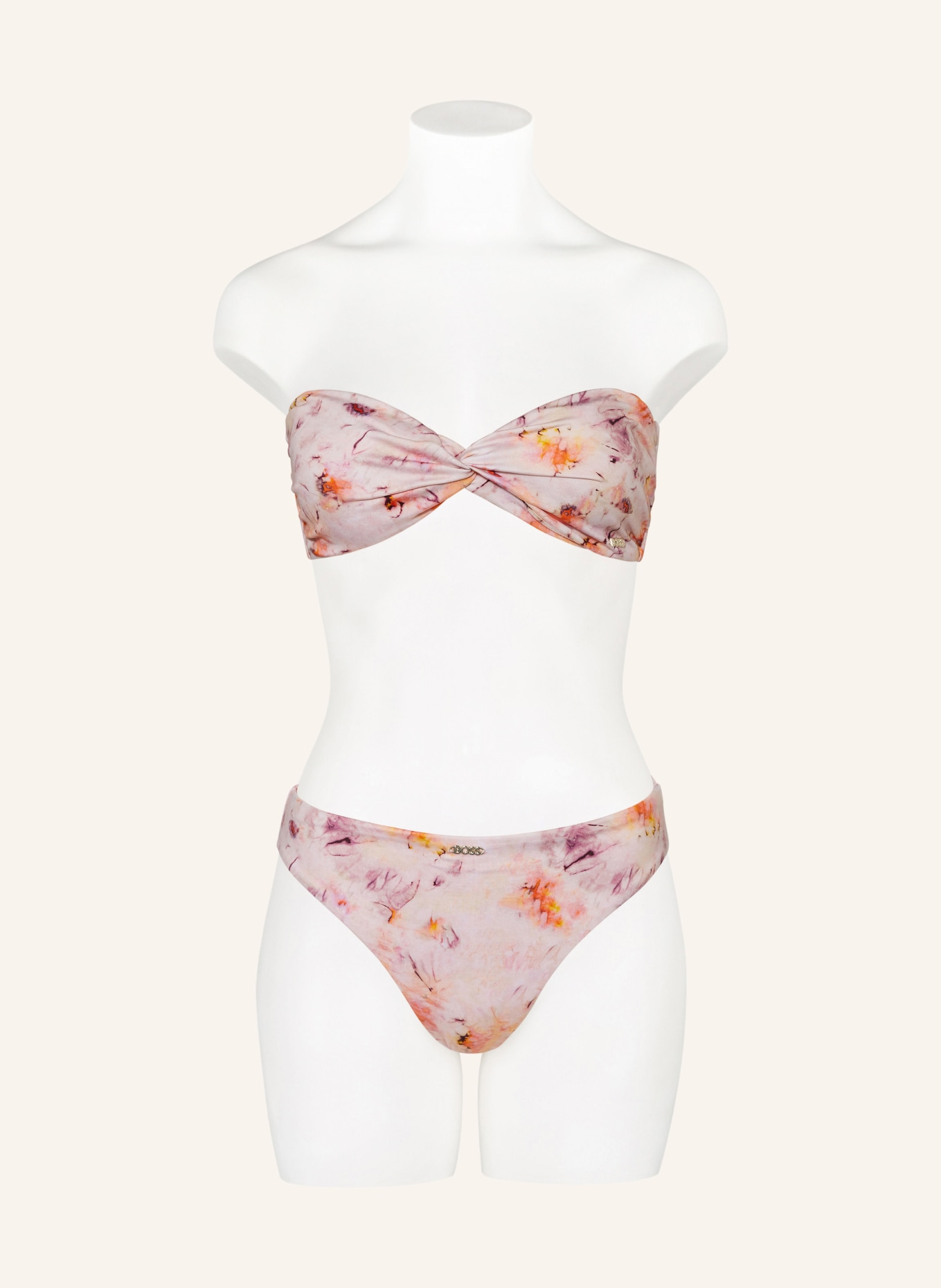 BOSS Bandeau bikini top BLAIR, Color: ROSE/ ORANGE/ FUCHSIA (Image 4)