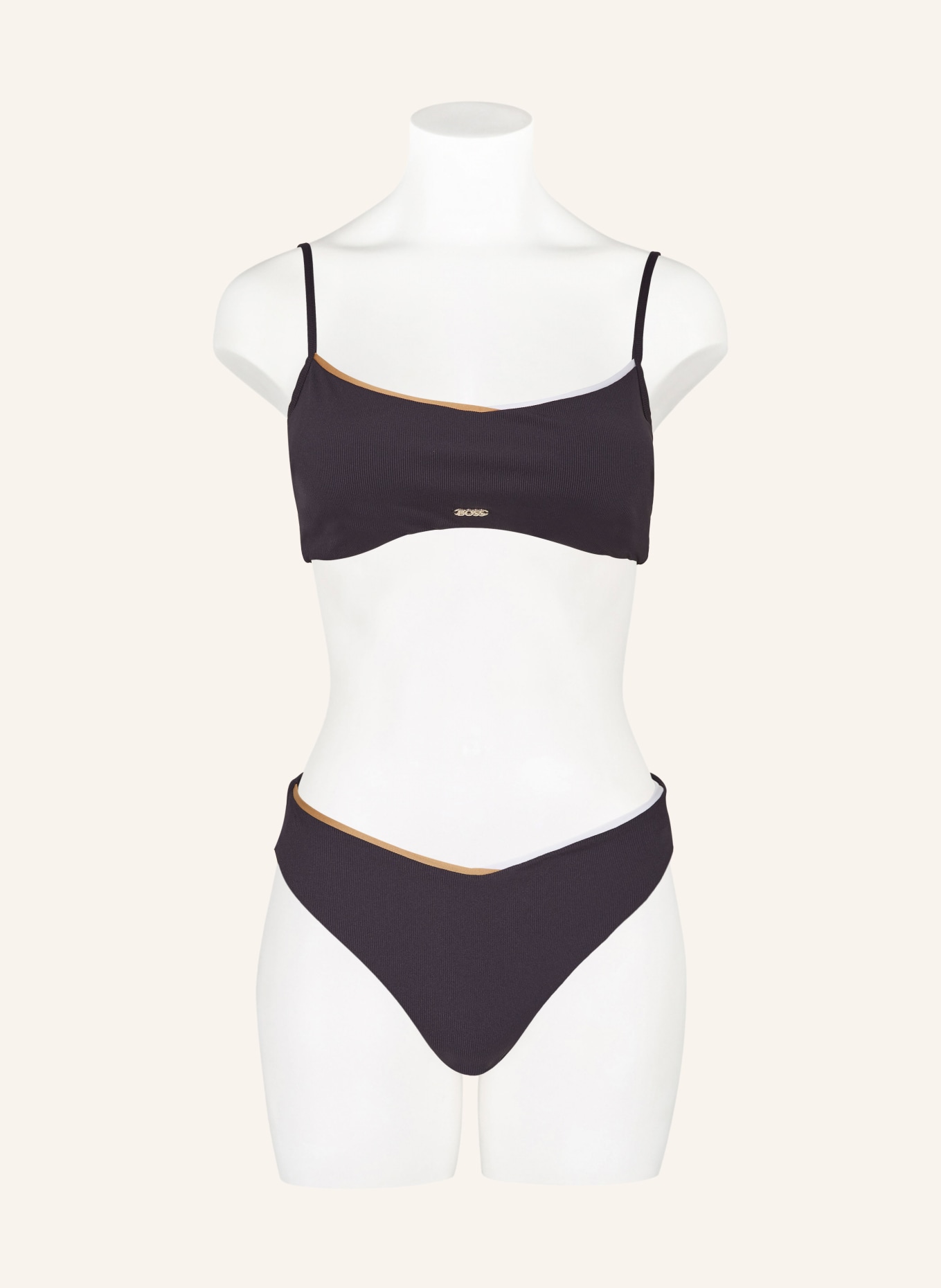 BOSS Bralette bikini top BIANCA, Color: BLACK (Image 2)