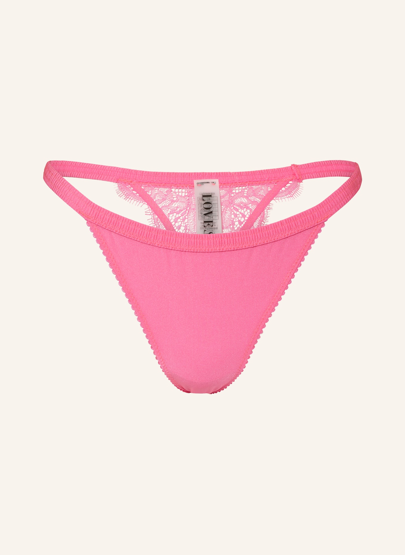 LOVE Stories Thong ROOMSERVICE made of satin, Color: PINK (Image 1)