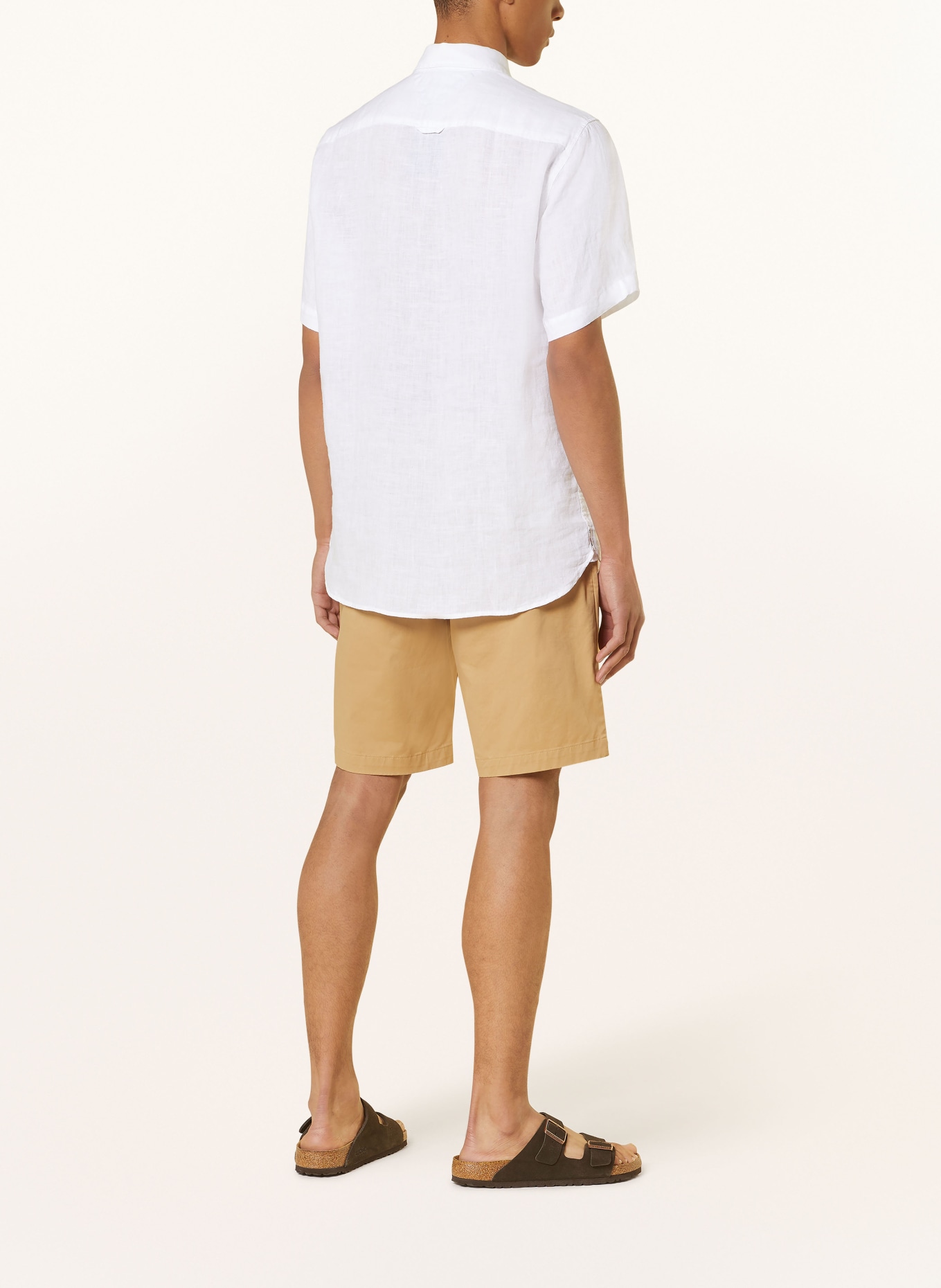 TOMMY HILFIGER Short sleeve shirt regular fit made of linen, Color: WHITE (Image 3)