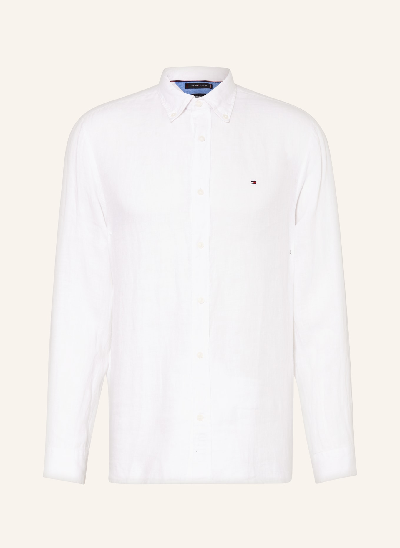 TOMMY HILFIGER Linen shirt regular fit, Color: WHITE (Image 1)