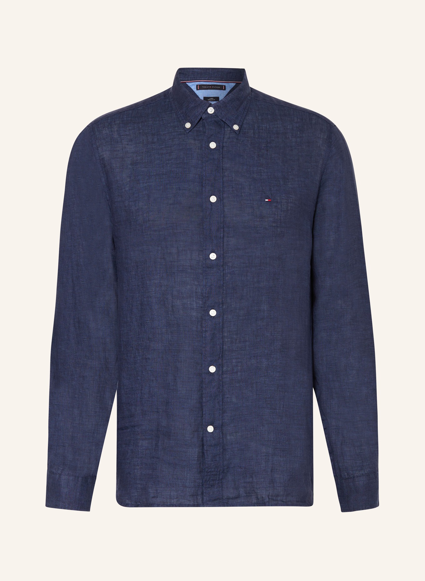 TOMMY HILFIGER Linen shirt regular fit, Color: DARK BLUE (Image 1)