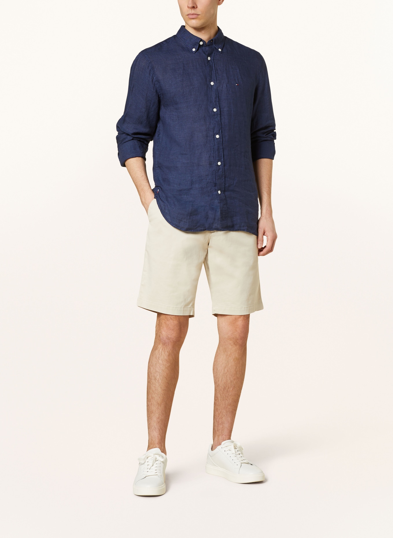 TOMMY HILFIGER Linen shirt regular fit, Color: DARK BLUE (Image 2)