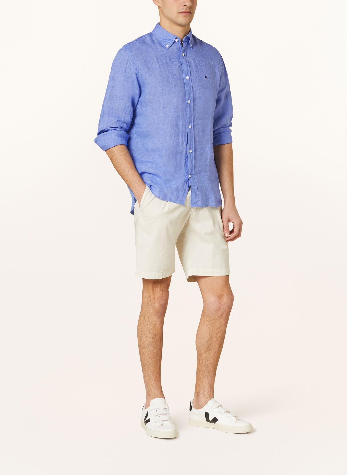 TOMMY HILFIGER Linen shirt regular fit, Color: BLUE (Image 2)