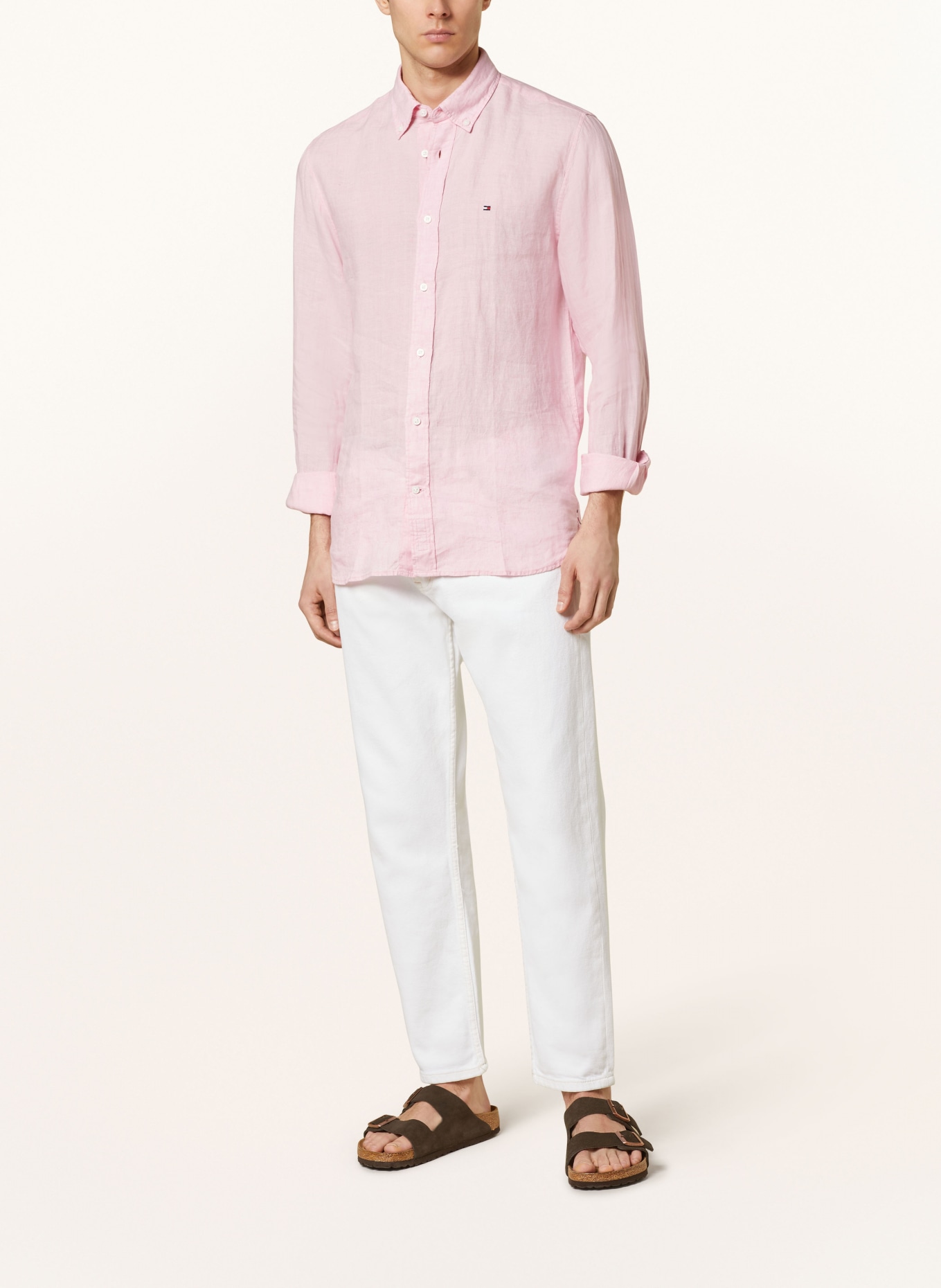 TOMMY HILFIGER Linen shirt regular fit, Color: PINK (Image 2)