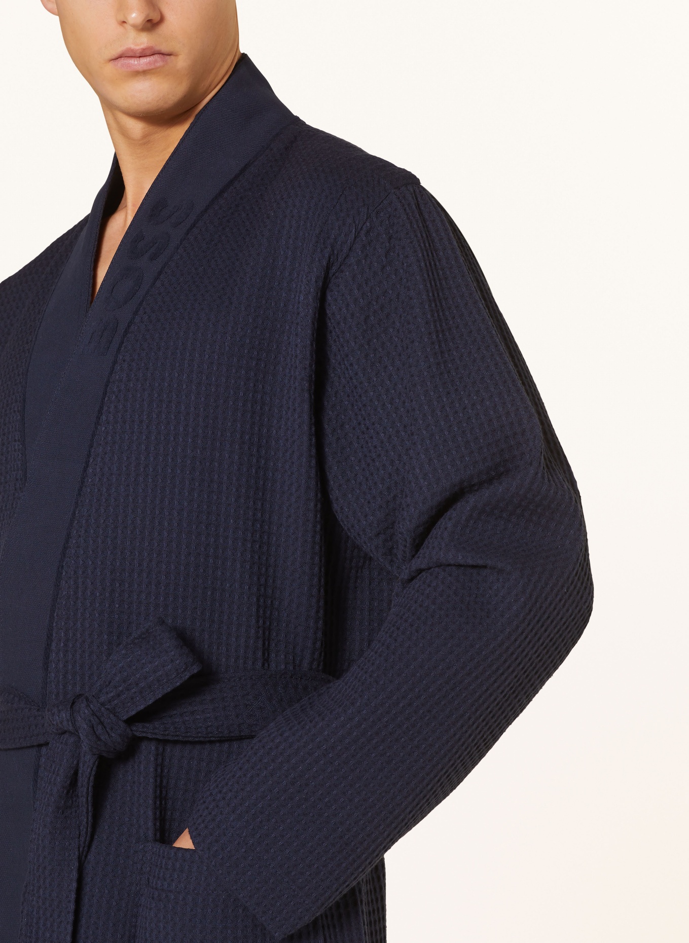BOSS Herren-Kimono WAFFLE, Farbe: DUNKELBLAU (Bild 4)