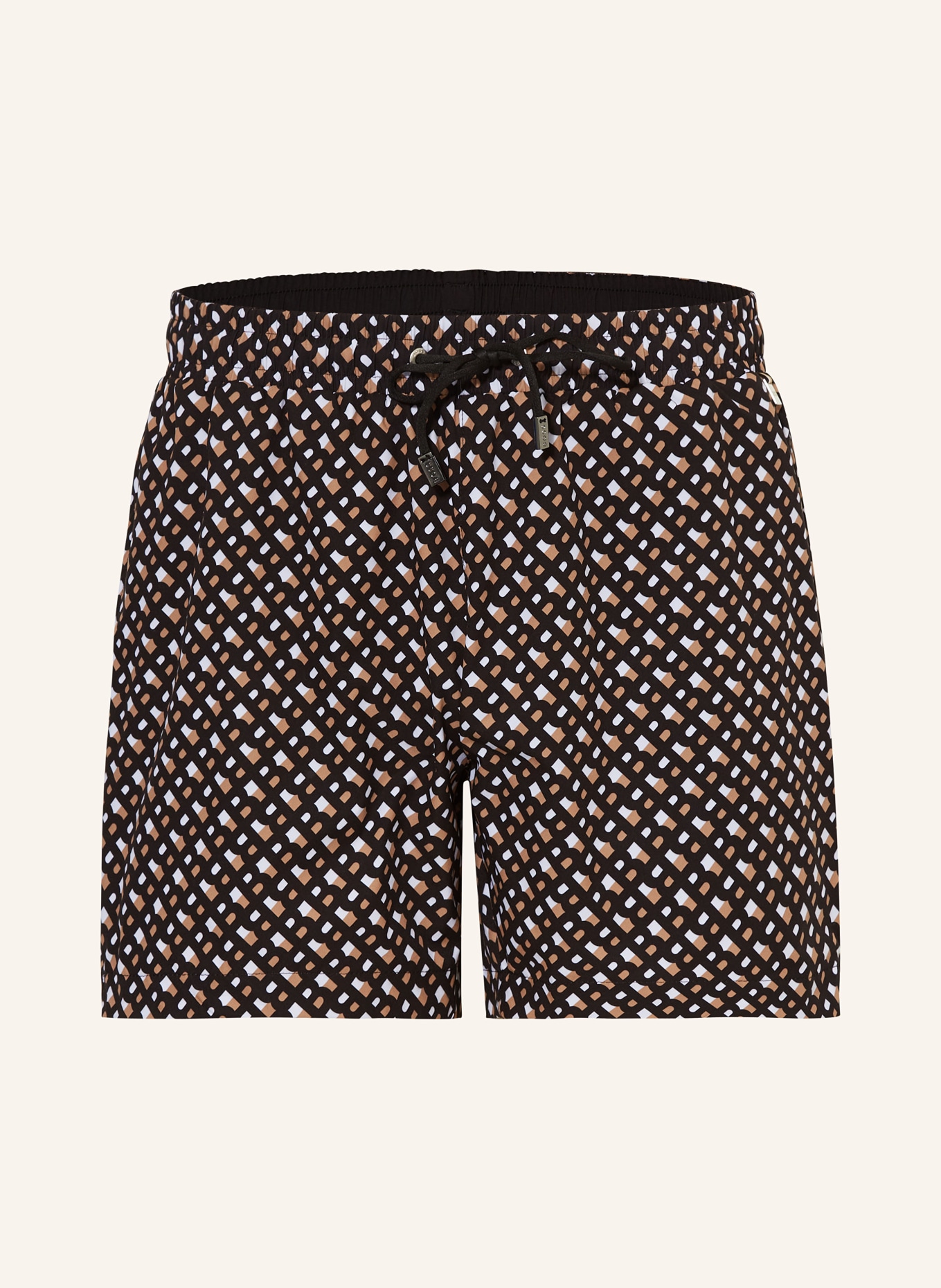 BOSS Swim shorts MANU, Color: BLACK/ BEIGE/ WHITE (Image 1)